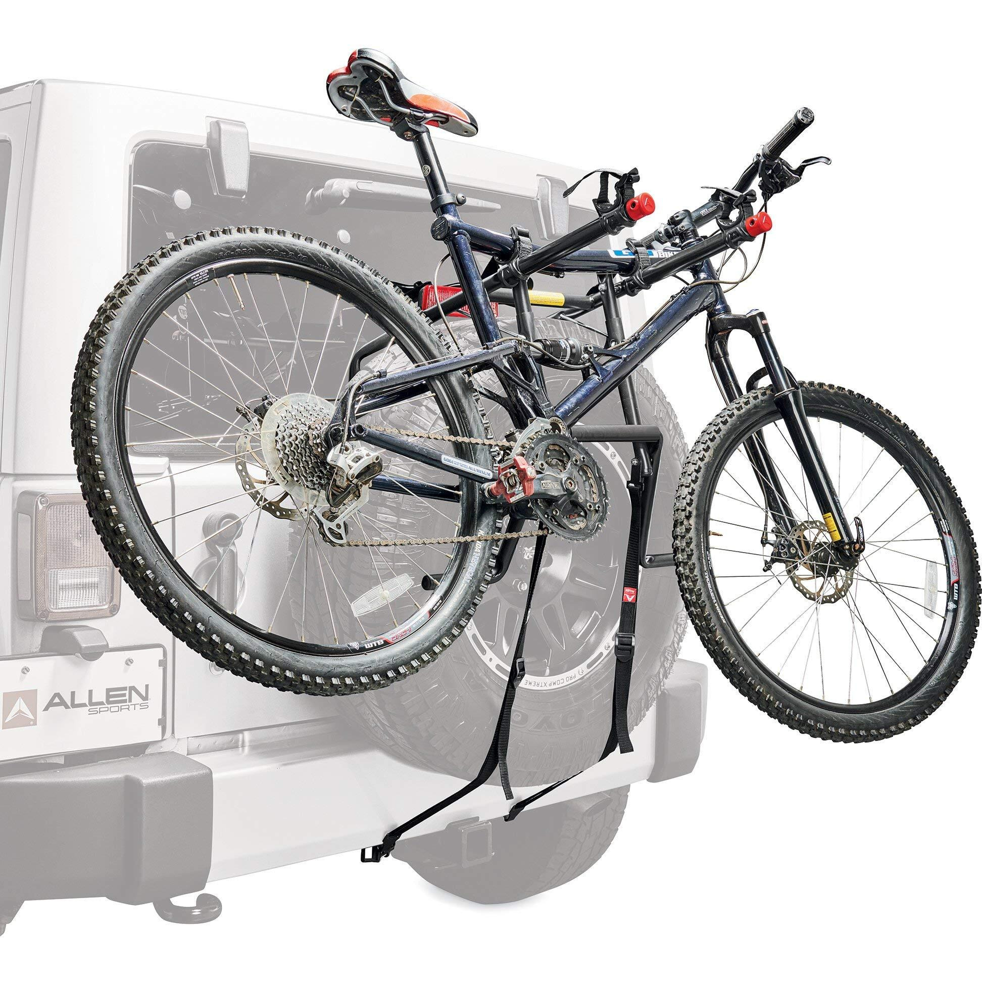Allen Sports Deluxe 2-Bike Spare Tire Mounted Carrier, Model 322Dn , Black