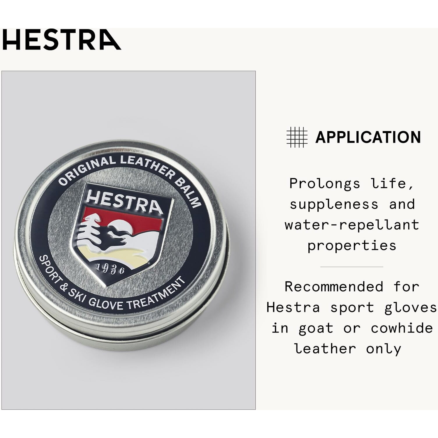 Hestra Glove & Mitt Leather Balm - All Natural Leather Conditioner & Protector