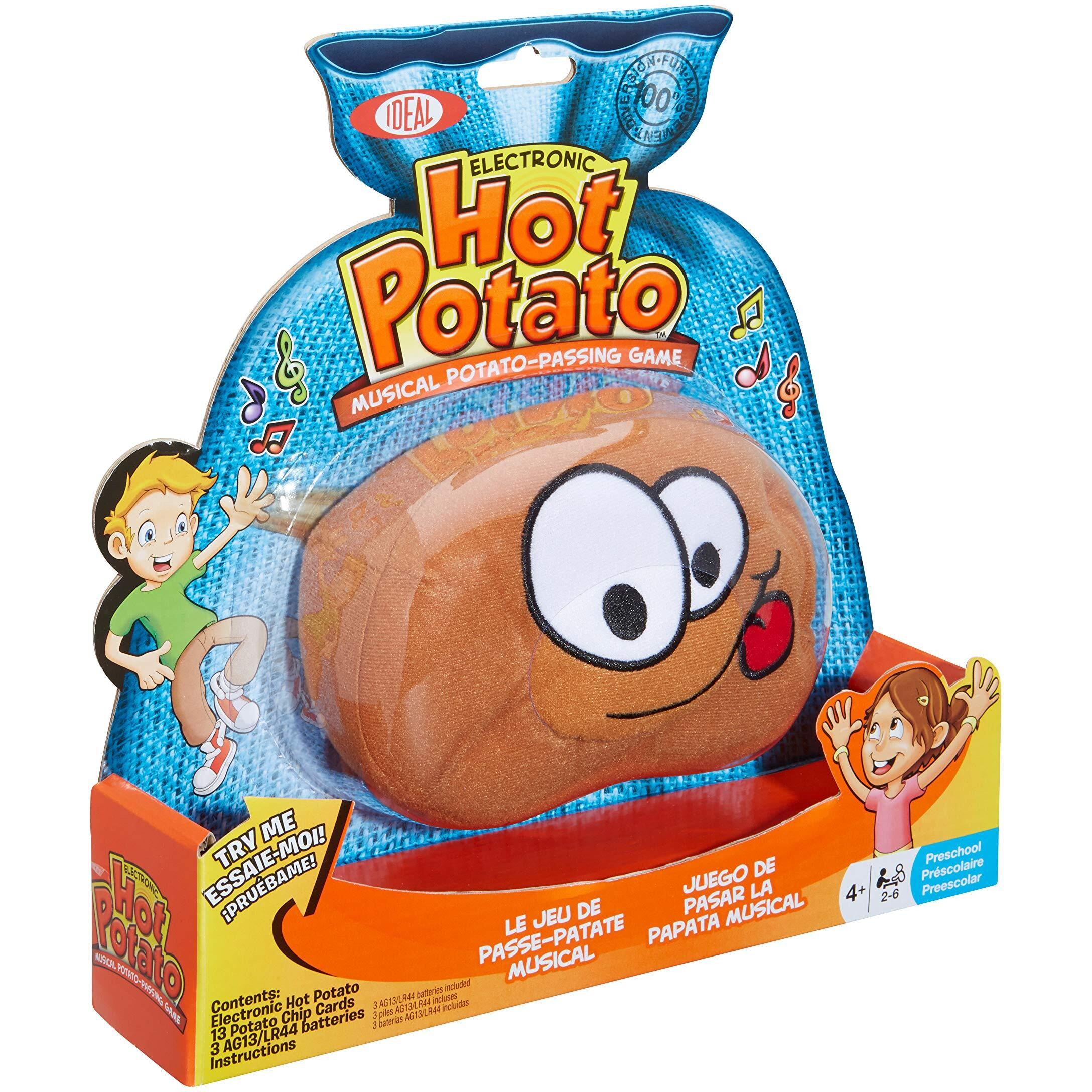 Alex Toys Ideal Hot Potato Electronic Musical Passing Kids Party Game, Dont Get Caught With The Spud When The Music Stops Ages 4+, 2-6 Players, Brown