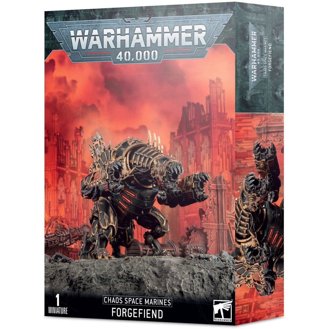 Games Workshop 43-14 Warhammer 40K - Space Marine Du Chaos Forgefiend (2019), Black