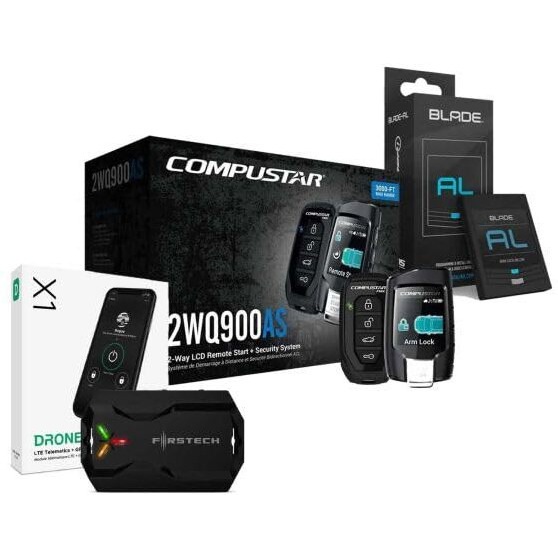 Cs2Wq900As 2-Way 3000-Ft Range Remote Start Security Bundled With + (1) Blade-Al Bypass + (1) X1Lte Gps Add On Module