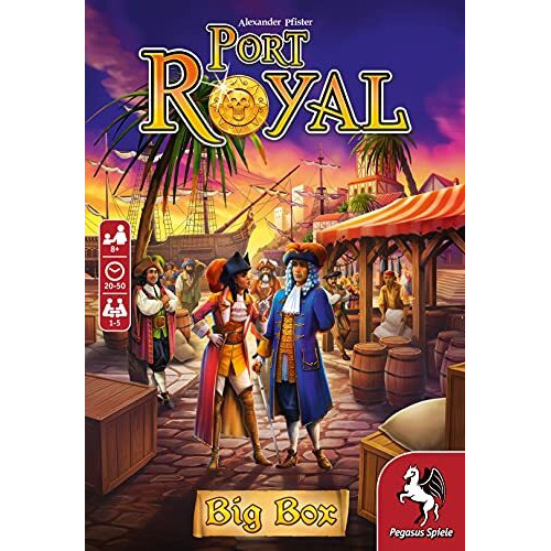 Pegasus Spiele Port Royal Big Box - Card Game 1-5 Players - Card Games For Family - 20-40 Minutes Of Gameplay - Games For Family Game Night - Card Games For Kids And Adults Ages 8+ - English