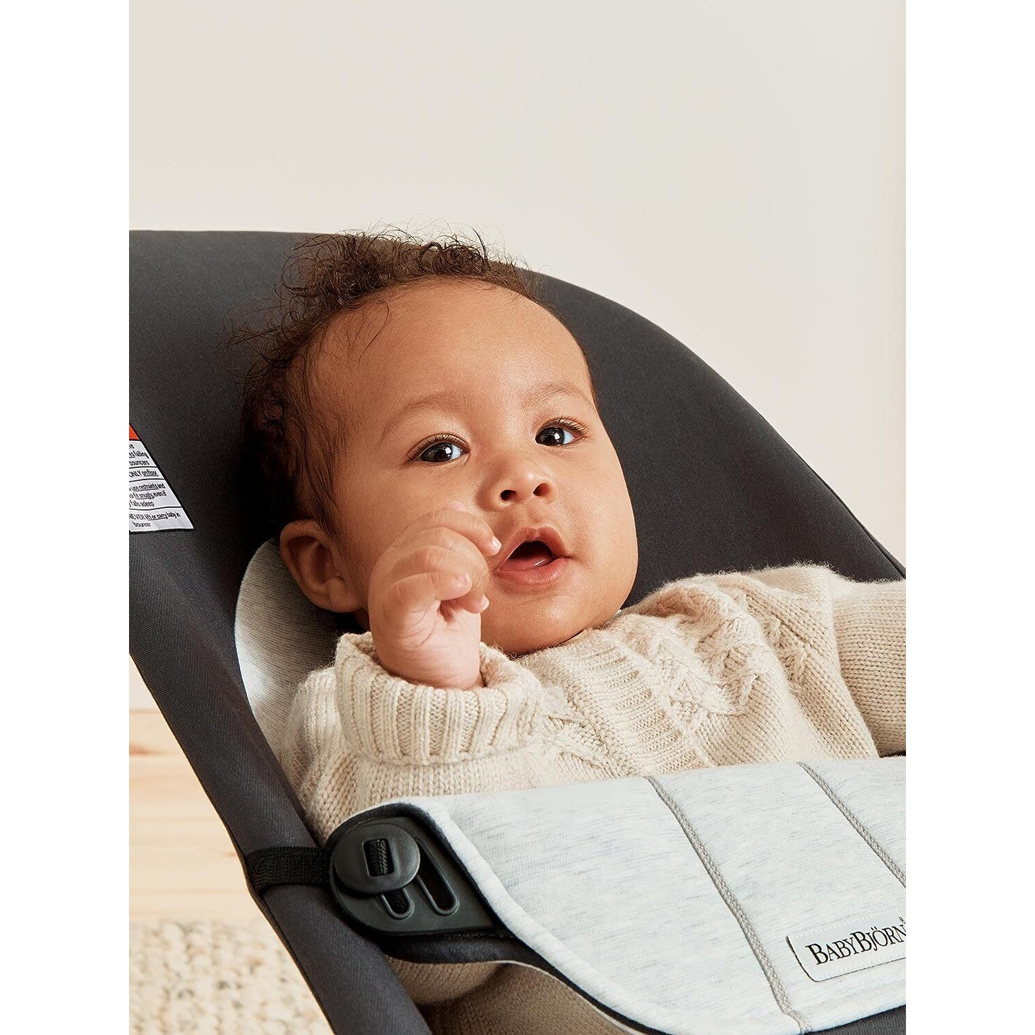Babybjrn Bouncer Balance Soft, Cotton/Jersey, Dark Gray/Gray 2-In-1 Adjustable Baby Bouncer Seat And Toddler Chair, Newborn To Toddler (8-29 Lbs), 4 Positions, Lightweight & Portable