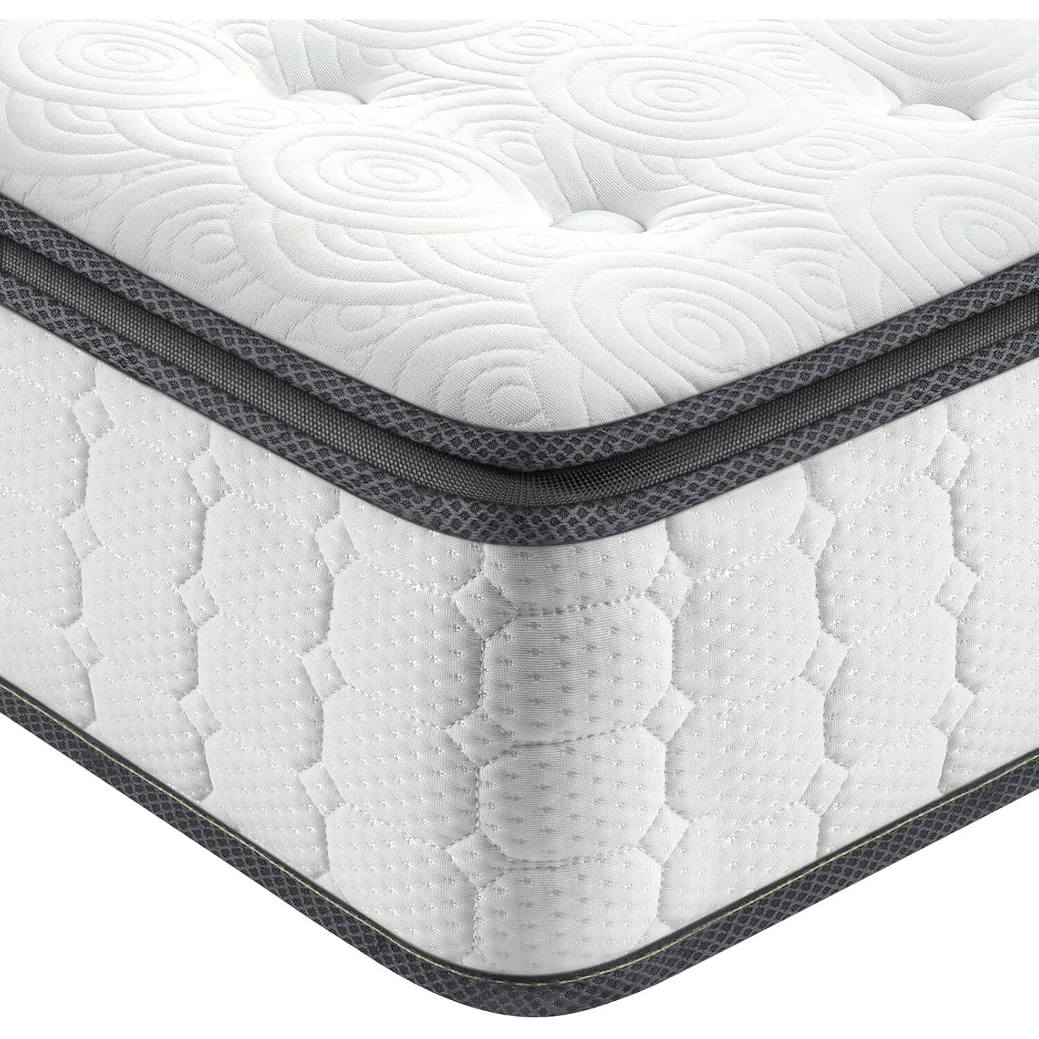 Vesgantti Twin Xl Mattress, 12 Inch Hybrid Xl Twin Mattress In A Box, Extra Long Pillow Top Twin Mattresses, Gel Memory Foam And Pocket Coils Innerspring Mattresses, Medium Firm Plush Feel