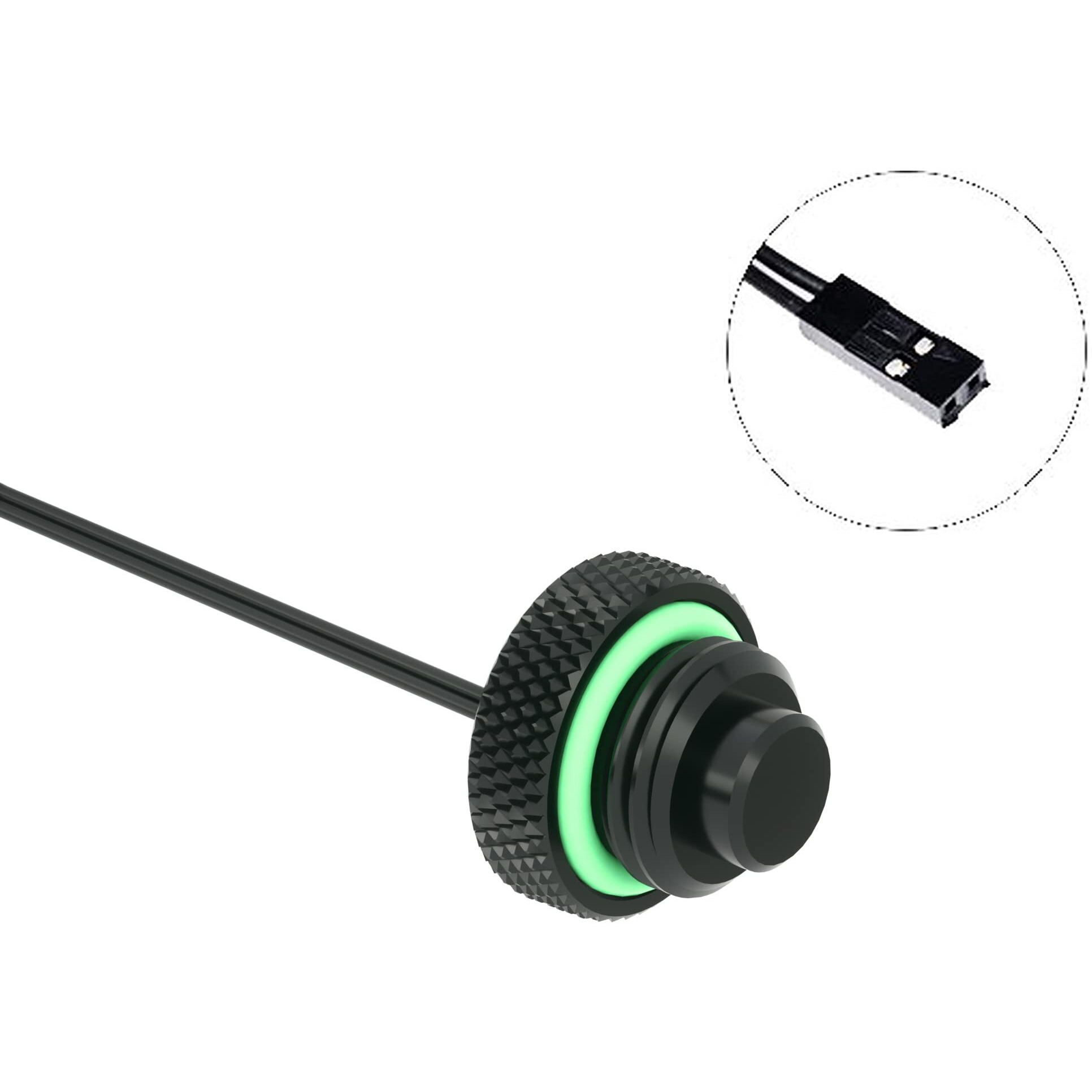 Barrow G1/4"" 10K Temperature Sensor Stop Fitting, Black