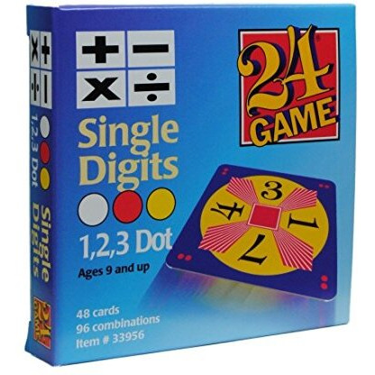 24 Game 48 Card Deck, Single Digit Cards Math Game