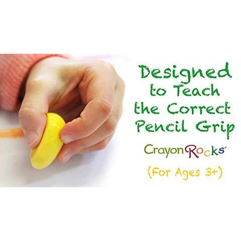 Crayon Rocks Just Rocks In A Box, 32 Colors, Tripod Grip Crayons Made For Handwriting Development In Kids And Toddlers, Fun & Educational, Creative Activity, 2 Of Each Color - 64 Count