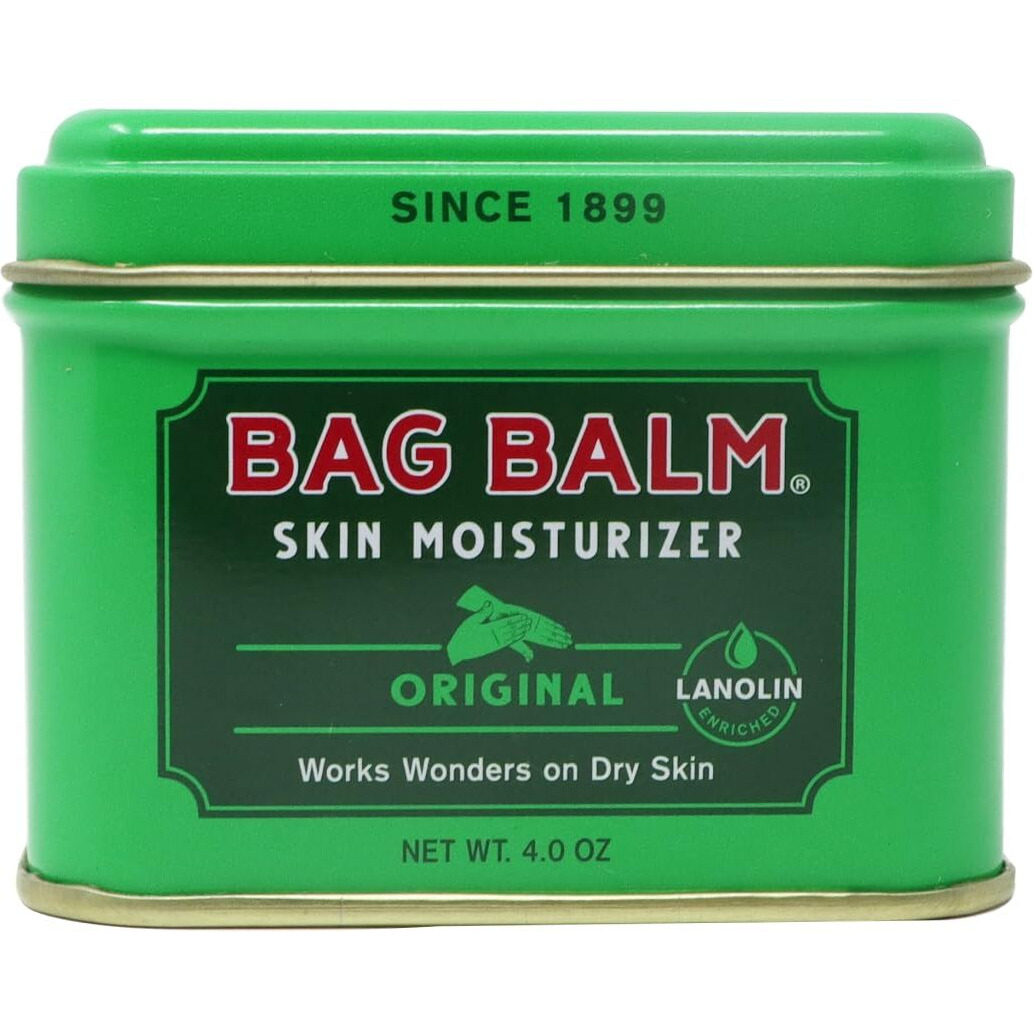 Bag Balm Skin Moisturizer - Full Body Hydrating Skin Care Dry Hands, Lips, Face, Feet & More - Unscented, Cruelty & Paraben Free - Day & Night, Men & Women, Vermont 's Original (4Oz Tin, Made In Usa)