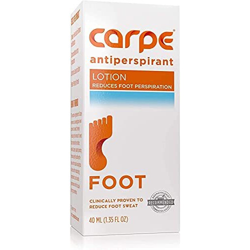 Carpe Antiperspirant Foot Lotion, A Dermatologist-Recommended Solution To Stop Sweaty, Smelly Feet, Helps Prevent Blisters, Great For Hyperhidrosis