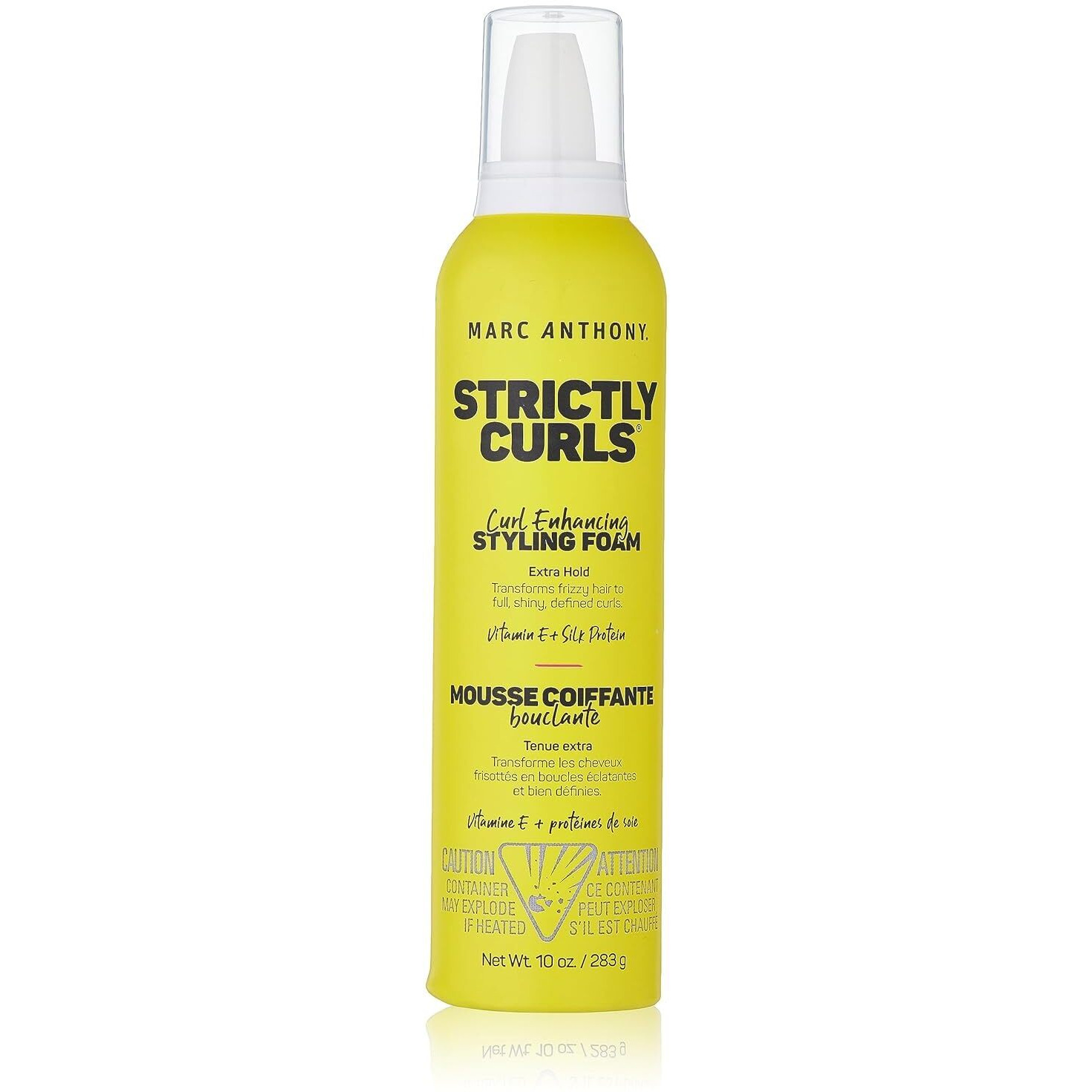 Marc Anthony Strictly Curl Enhancing Styling Foam , Extra Hold - Vitamin E & Silk Proteins Transforms Frizzy Hair To Full , Shiny , Defined Curls - Sulfate-Free Anti-Frizz Styling Mousse Product