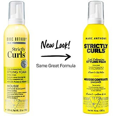 Marc Anthony Strictly Curl Enhancing Styling Foam , Extra Hold - Vitamin E & Silk Proteins Transforms Frizzy Hair To Full , Shiny , Defined Curls - Sulfate-Free Anti-Frizz Styling Mousse Product