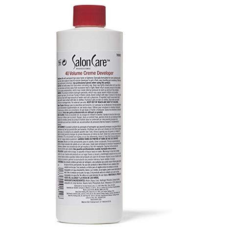 Salon Care 40 Volume Creme Developer, Strong Lift Formula, Easy To Handle Cream Consistency, Can Be Used As A Bleach Booster, 16 Ounce