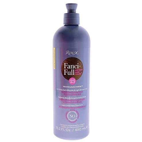 Roux, Fanci-Full Instant Hair Color Rinse, 23 Frivolous Fawn ,Temporarily Evens Tones, Blends Away Gray, 15.2 Oz