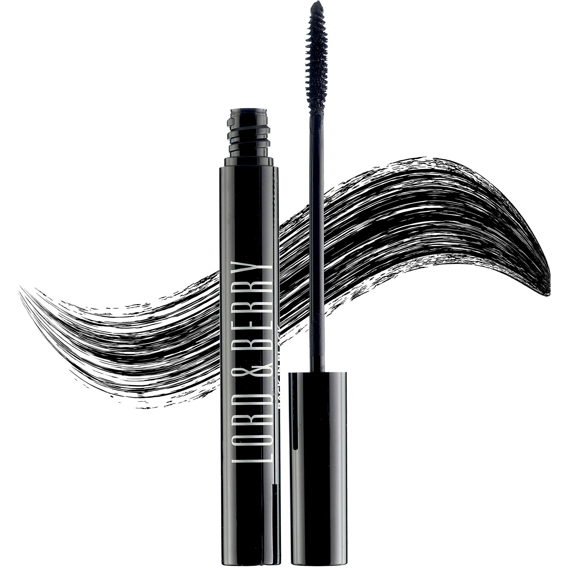 Lord & Berry Back In Black Liquid Lightweight Lash Mascara Black For Volume And Length, Long Lasting Moisture, Great For Short Lashes Eye Makeup, Cruelty Free, 06 Oz, Deep Black
