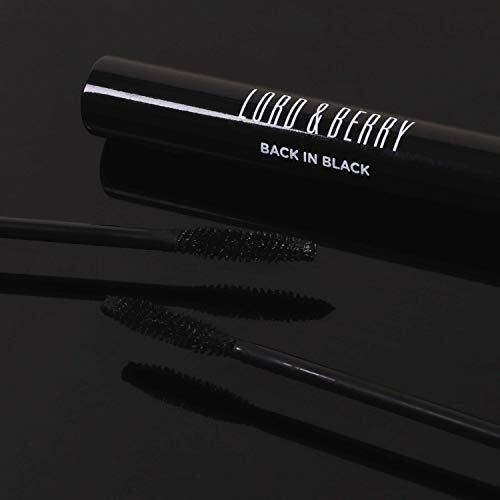 Lord & Berry Back In Black Liquid Lightweight Lash Mascara Black For Volume And Length, Long Lasting Moisture, Great For Short Lashes Eye Makeup, Cruelty Free, 06 Oz, Deep Black