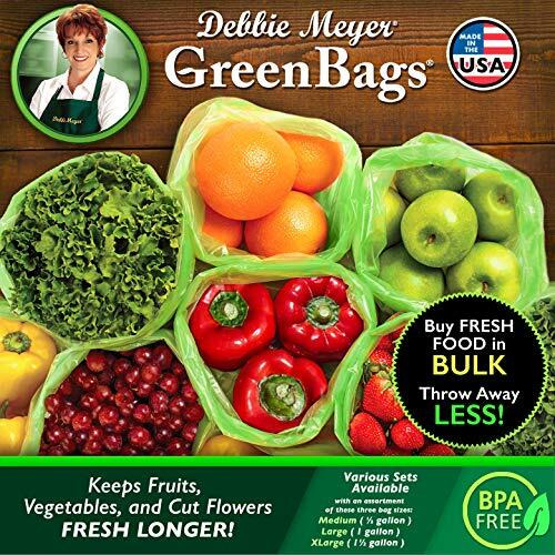 Debbie Meyer Greenbags 20-Pack (8M, 8L, 4Xl) - Keeps Fruits, Vegetables, And Cut Flowers, Fresh Longer, Reusable, Bpa Free, Made In Usa