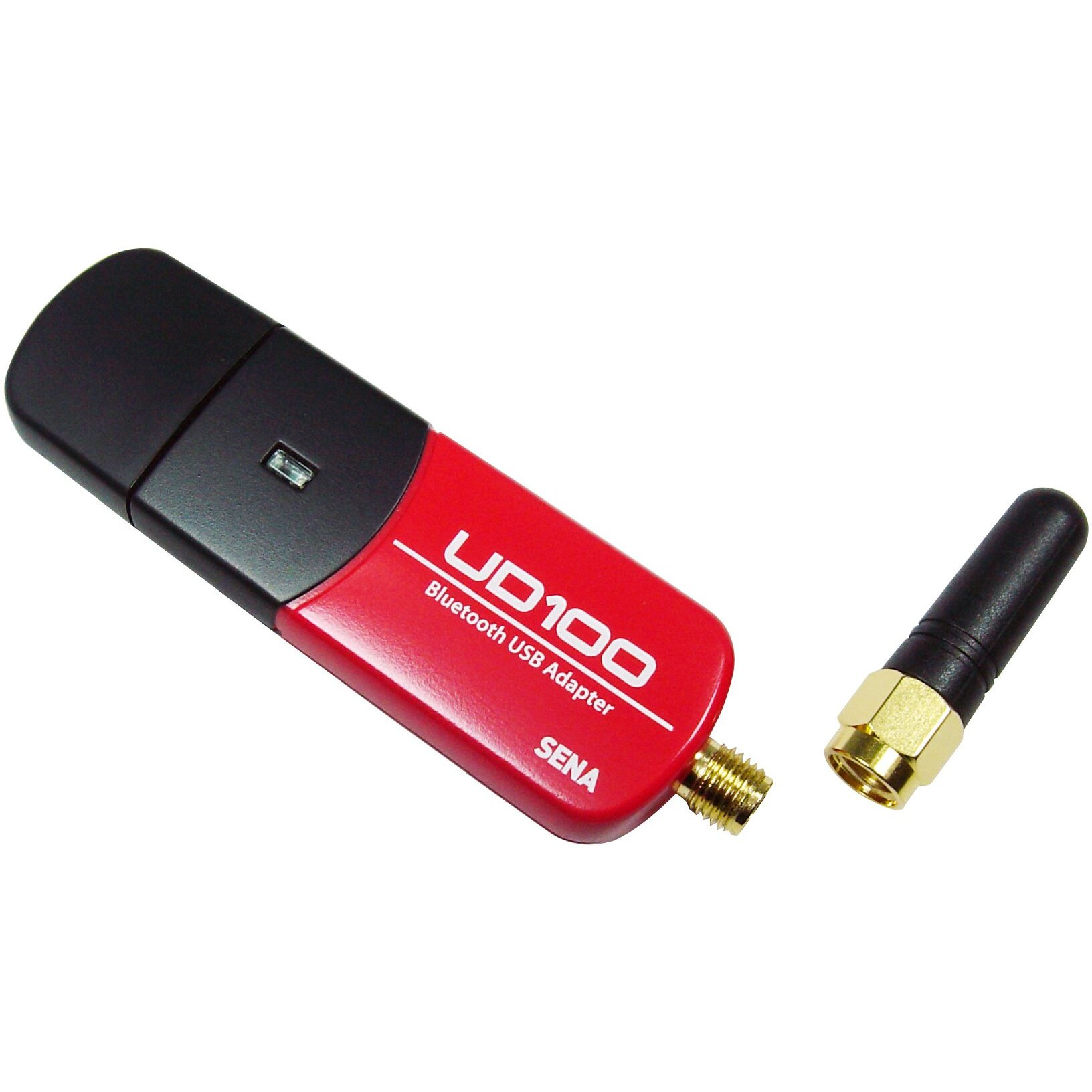 Sena Usb Bluetooth Adapter 300M Working Dist, Ud100-G03 (300M Working Dist. Exchangeable Antenna, Bluesoleil Driver (Works With Microsoft Bluetooth Driver)), Red, Black
