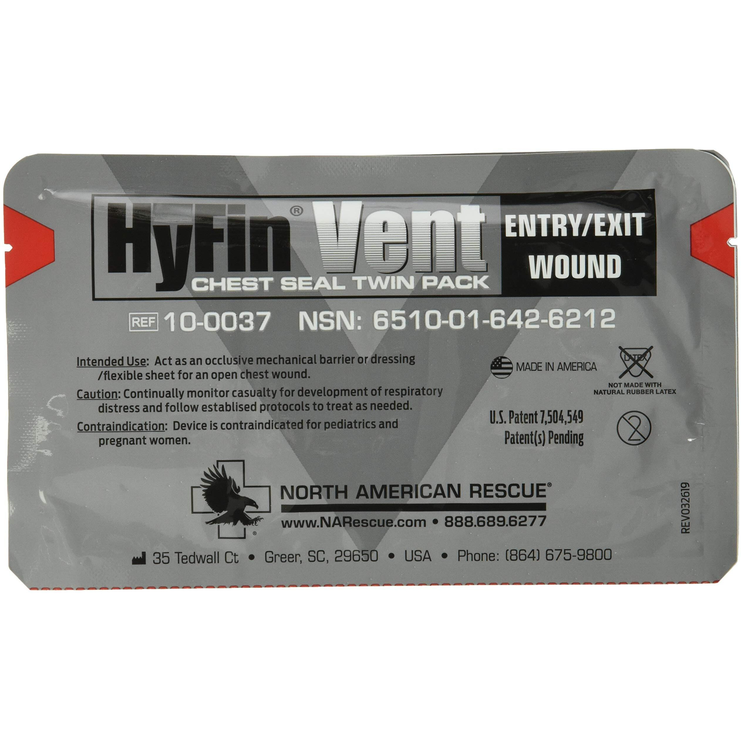 North American Rescue Hyfin Vent Chest Seal, Original Version 2 Count (Pack Of 1)