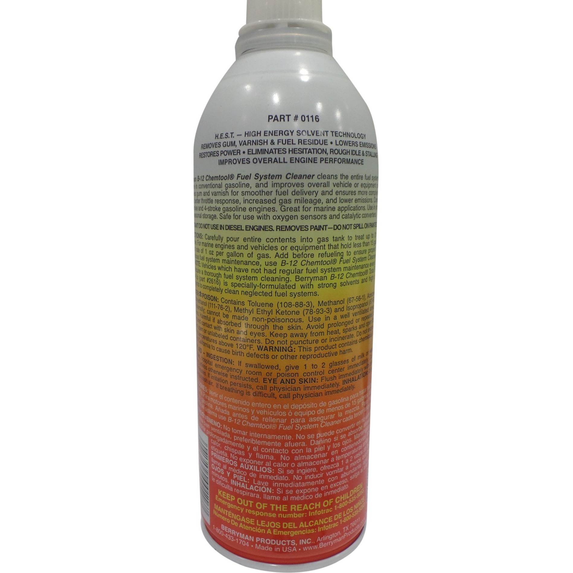 B-12 0116 Chemtool Fuel Injector Cleaner, 15 Ounce, (Single Unit)