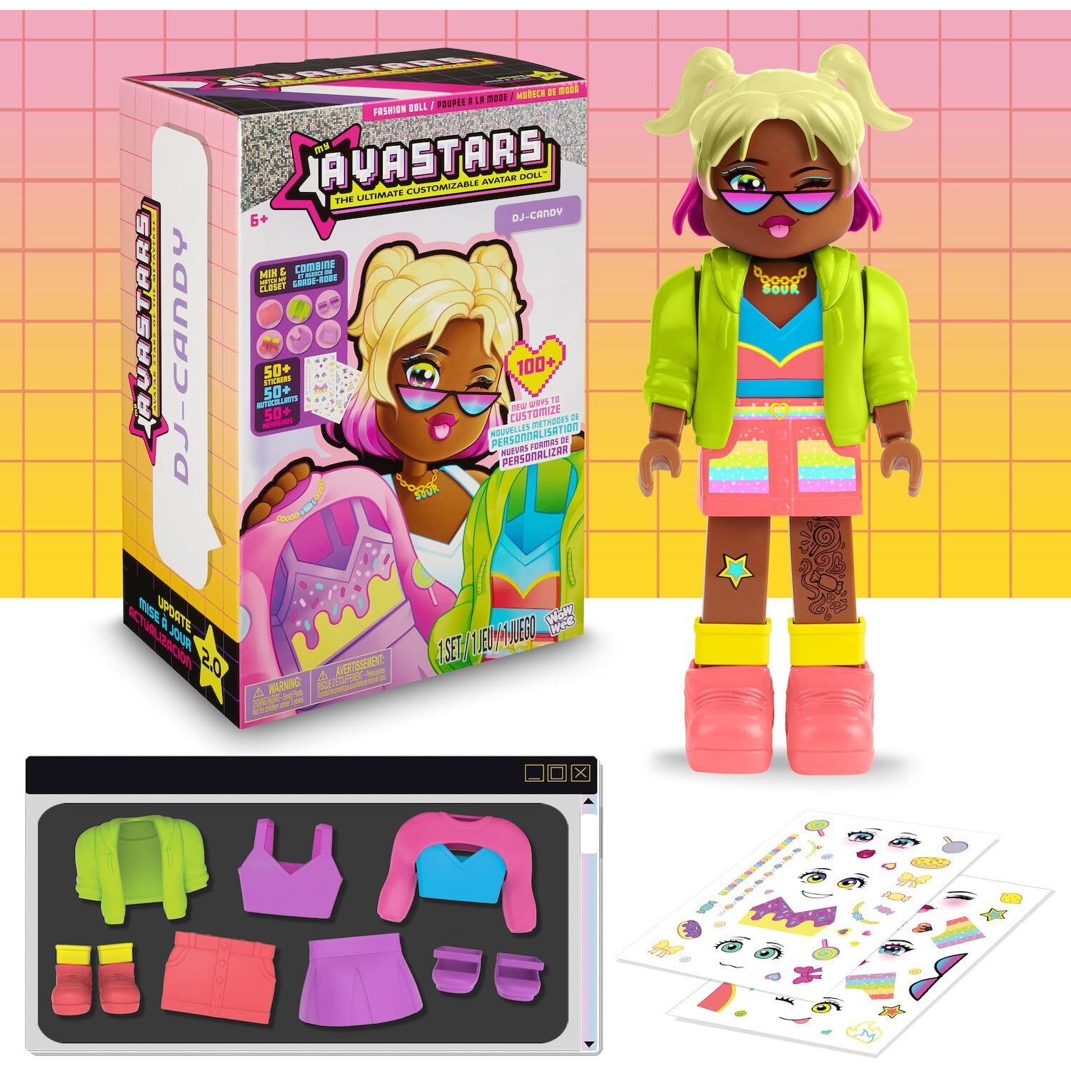 My Avastars Fashion Doll - Dj-Candy With 2 Outfits And 100+ Ways To Customize
