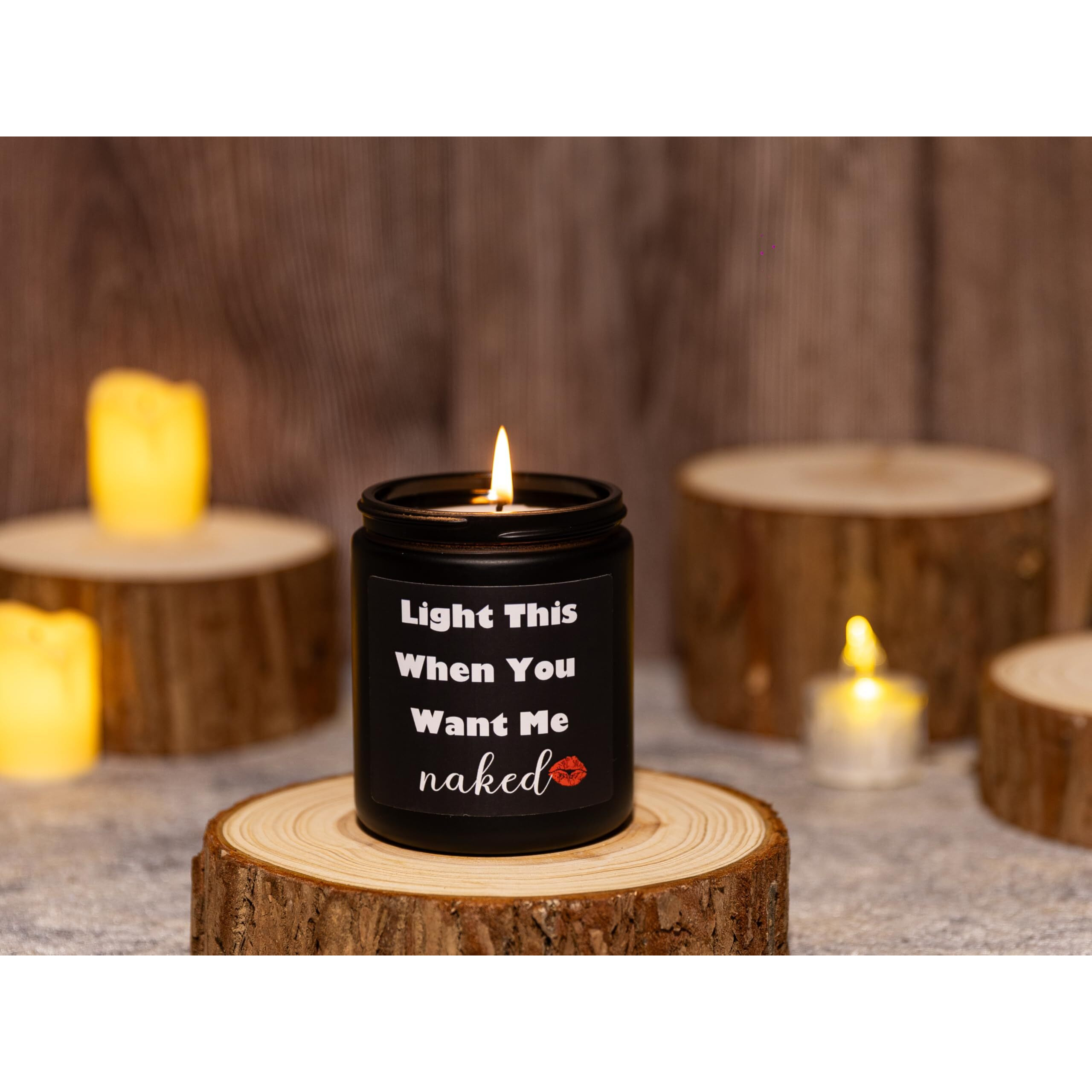 Gifts For Him, Funny Gifts For Men, Unique Anniversary & Engagement Wedding Gift - Sandalwood Scented Candle, Crafted By Natural Soy Wax & Natural Essential Oils, 7Oz