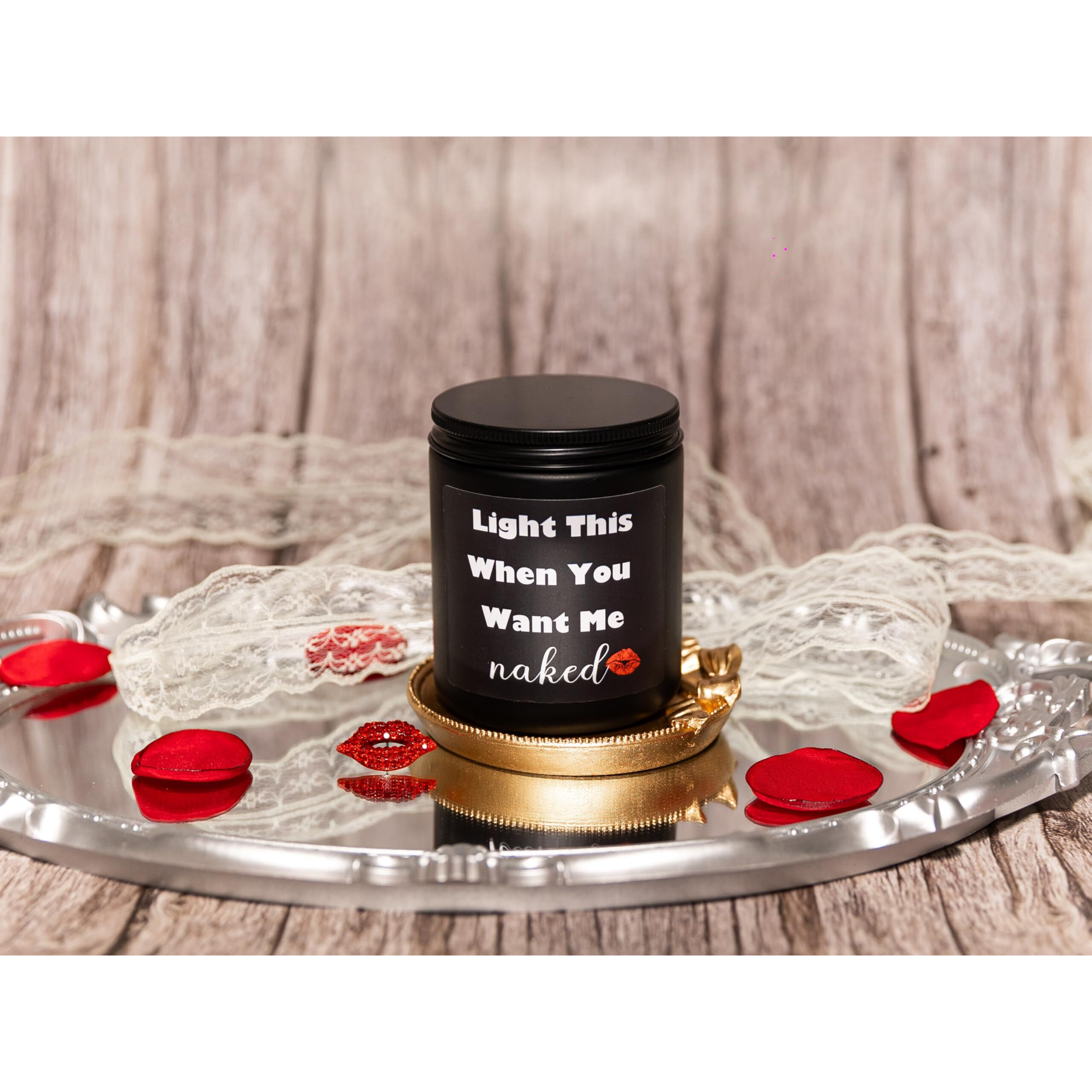 Gifts For Him, Funny Gifts For Men, Unique Anniversary & Engagement Wedding Gift - Sandalwood Scented Candle, Crafted By Natural Soy Wax & Natural Essential Oils, 7Oz