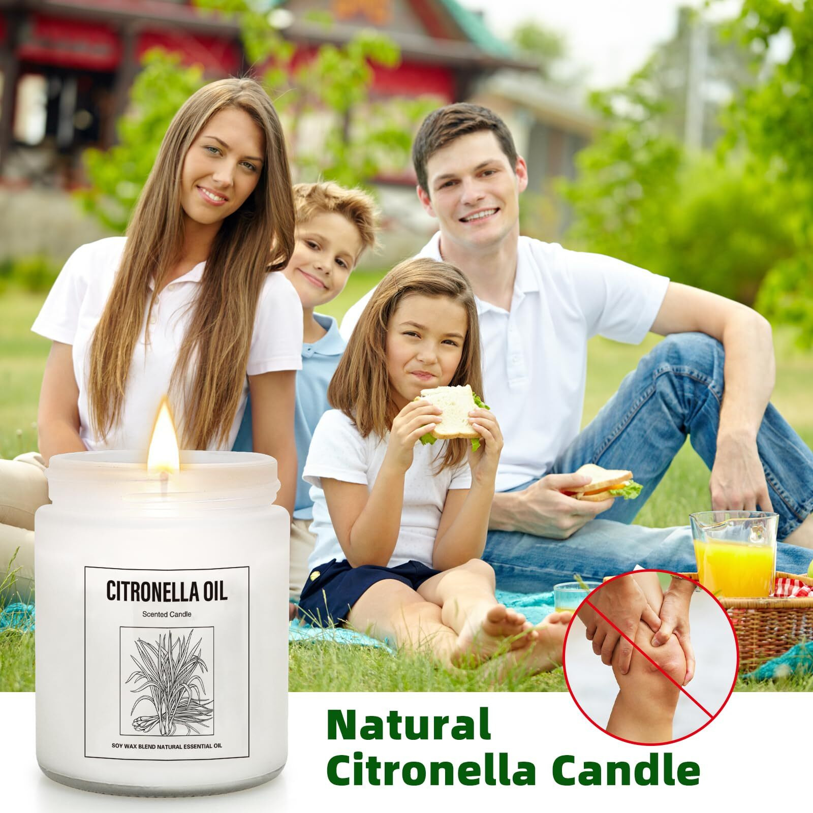 6 Pack Citronella Candles Outdoor, 42Oz Citronella Candles With Citronellas Oil And Soy Wax, Summer Gifts For Indoor Outdoor, 300 Hours Burn Citronellas Candle For Outside Patio Camping Bbq