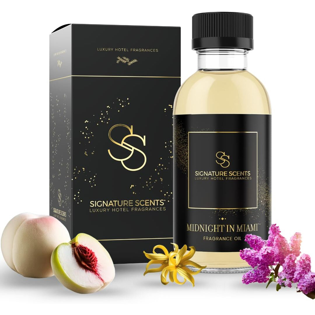 Luxury Hotel Diffuser Oil For Hotels And Homes - Aromatherapy Oils For Use With An Essential Oil Diffuser At Home - Fragrance-Scent Diffuser Oil Blend (Midnight In Miami) 4.05Fl Oz (120Ml)