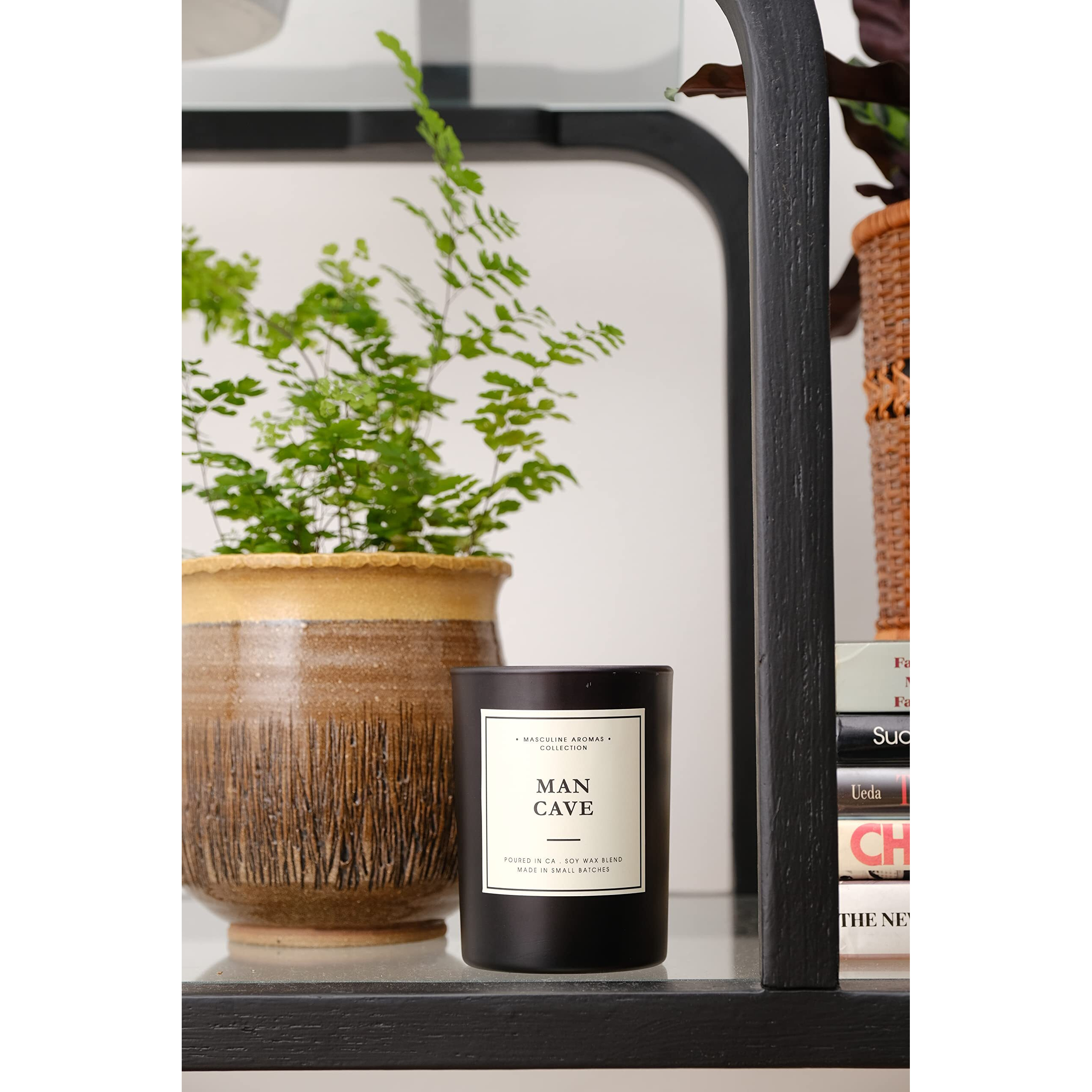 Leoben Company | Masculine Aromas | Small Batch | Soy Wax | 40 Hours | Scented Mens Candles With Natural Essential Oils | Vegan (Man Cave)