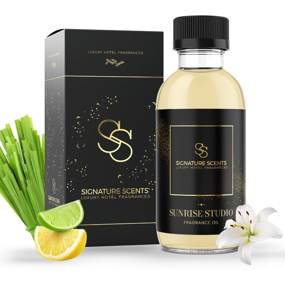 Luxury Hotel Diffuser Oil For Hotels And Homes - Aromatherapy Oils For Use With An Essential Oil Diffuser At Home - Fragrance-Scent Diffuser Oil Blend (Sunrise Studio) 4.05Fl Oz (120Ml)