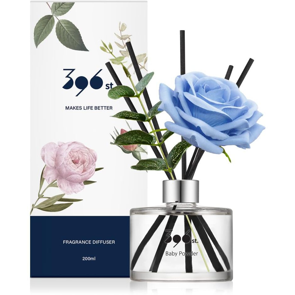 396 St. Rose Flower Reed Diffuser, Baby Powder(Also Known As Refreshing Air), 200Ml(6.7Oz) / Reed Diffuser Sets, Scentsy Home Fragrance, Scented Oils, Home & Bathroom D  Cor