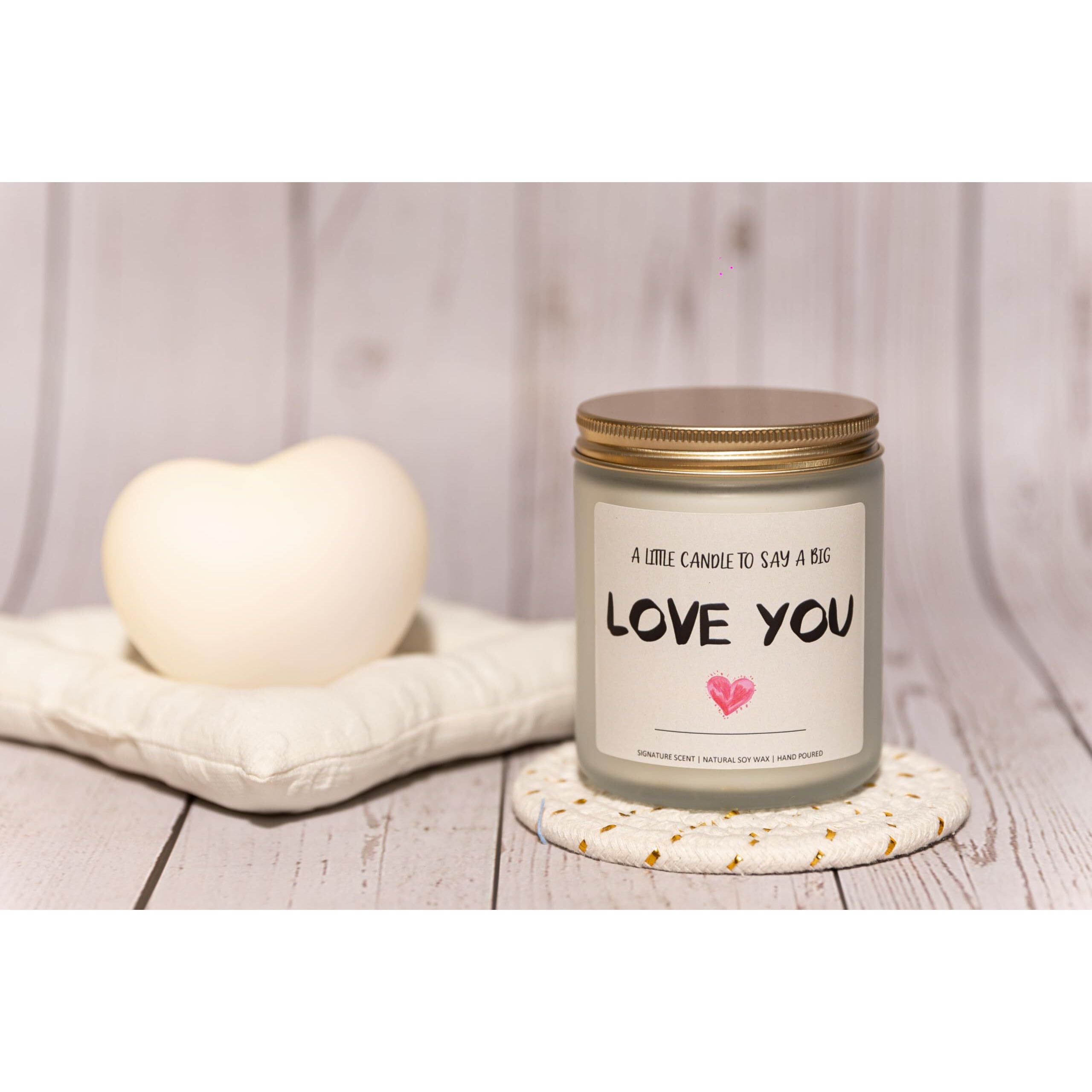 I Love You Gifts For Her & Him, Romantic Gifts For Her, I Love You Candle - Lavender & Eucalyptus, Crafted By Natural Soy Wax & Natural Essential Oils, 7Oz