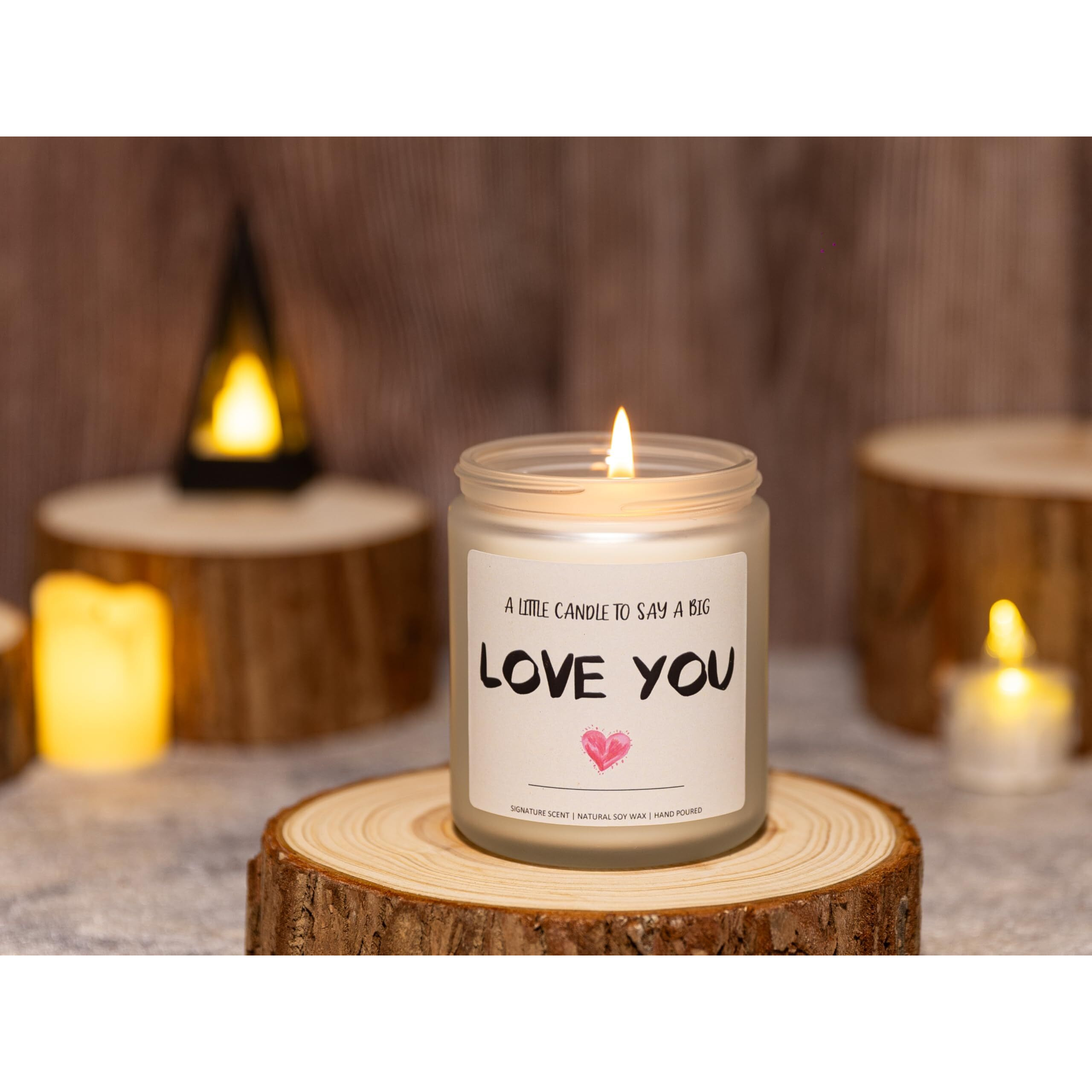 I Love You Gifts For Her & Him, Romantic Gifts For Her, I Love You Candle - Lavender & Eucalyptus, Crafted By Natural Soy Wax & Natural Essential Oils, 7Oz