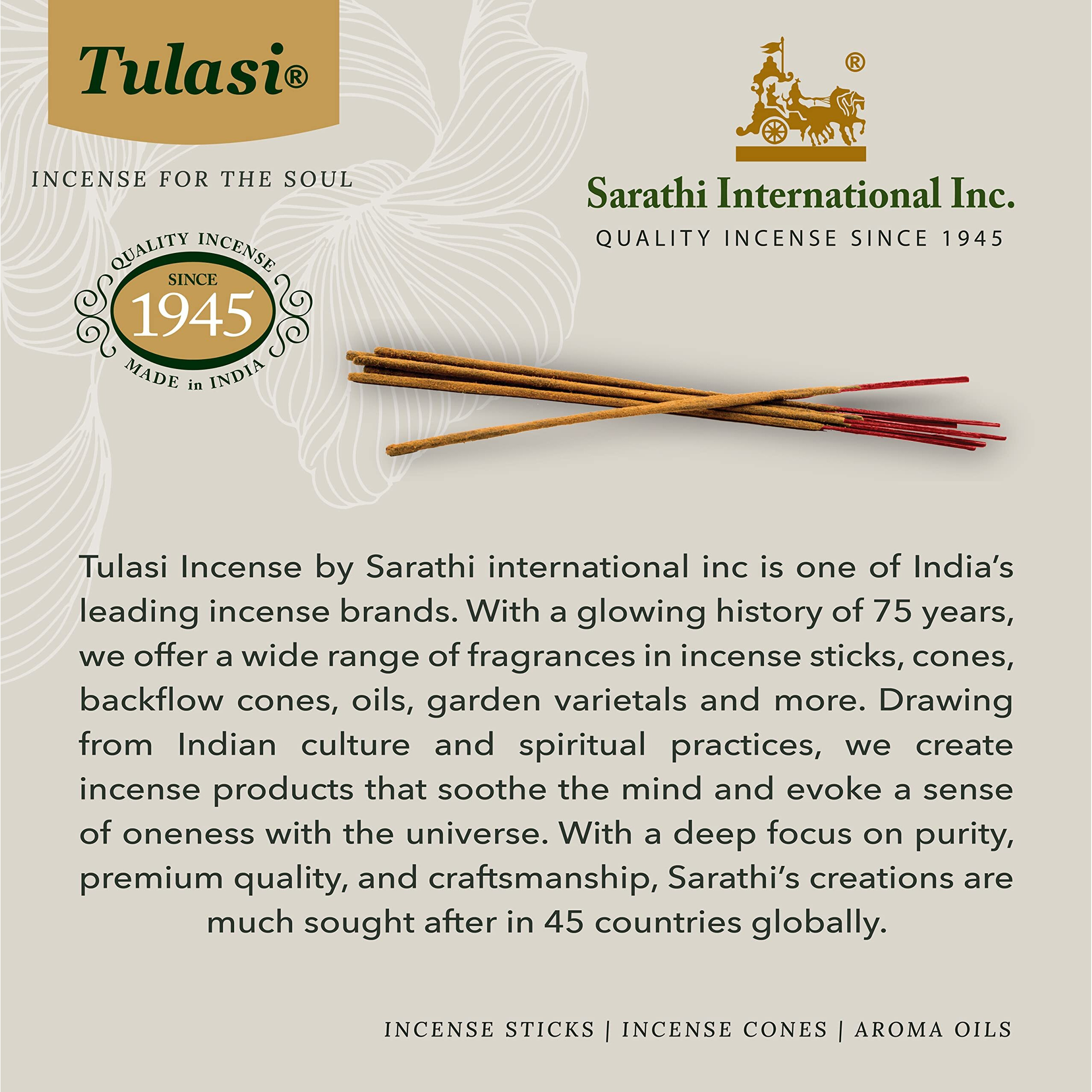 Tulasi Backflow Incense Cones With Natural Oils, Scents Set Of 12 Fragrances (120 Cones) Calming Home Aromatherapy, Yoga, Meditation, Relaxing, Mixed Scents With Natural Oils