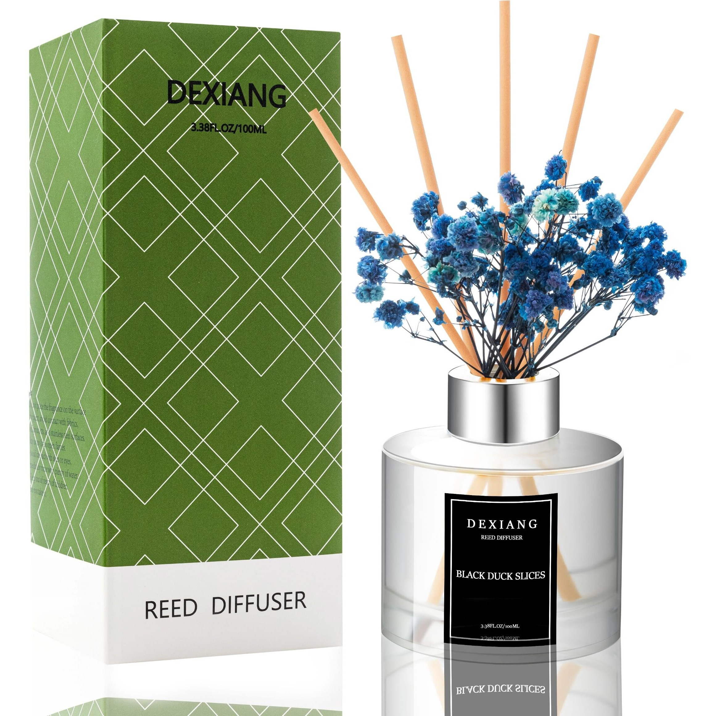 Strange Black Opium Reed Diffuser Set - 3.38 Fl Oz (100Ml) Essential Oil With 6 Reed Sticks | Home & Bathroom Decor