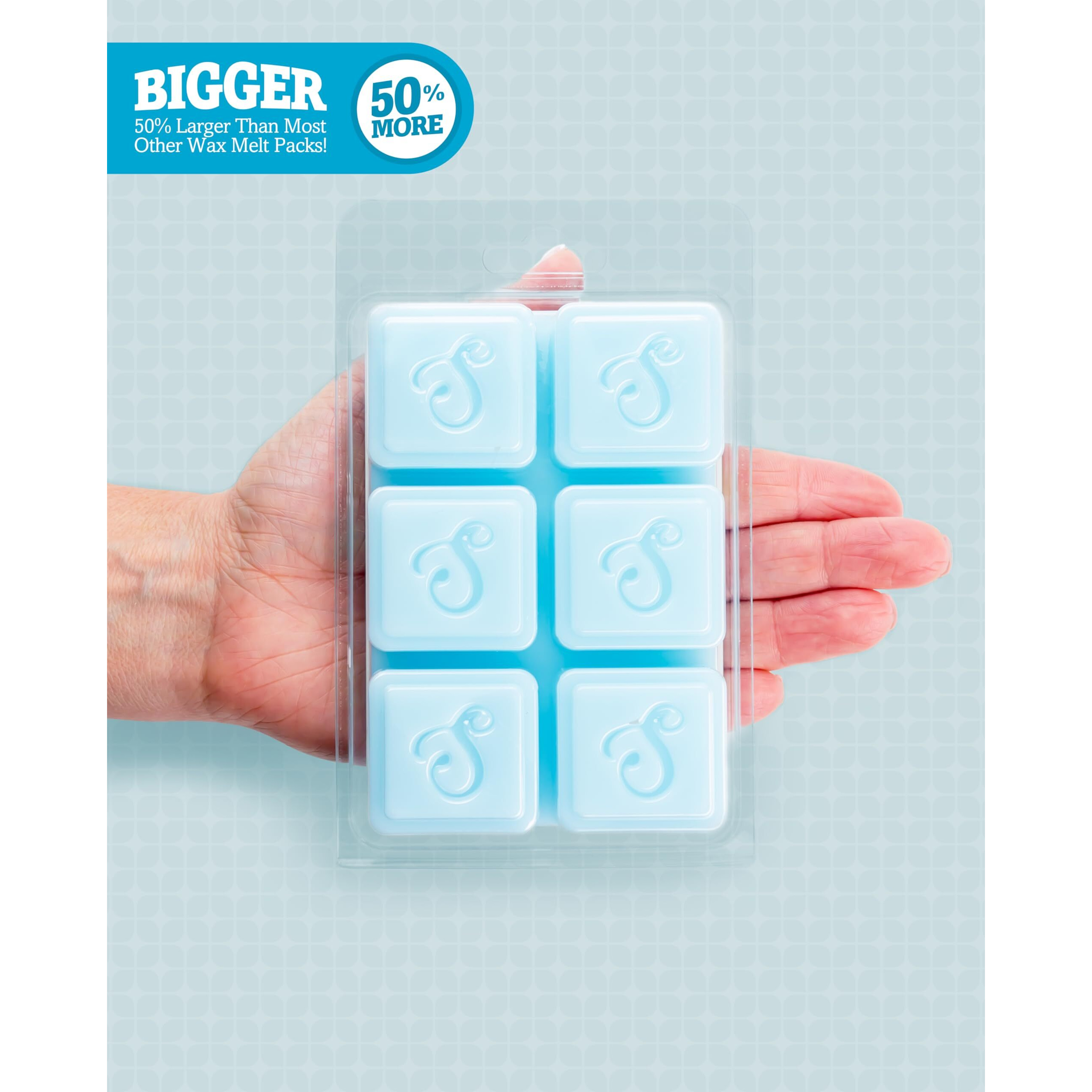 Shortie's Candle Company Blue Moon Wax Melts Bulk Pack - Formula 117-4 Highly Scented 3 Oz. Bars (12 Oz. Total) - Made With Natural Oils - Fresh & Clean Air Freshener Cubes Collection