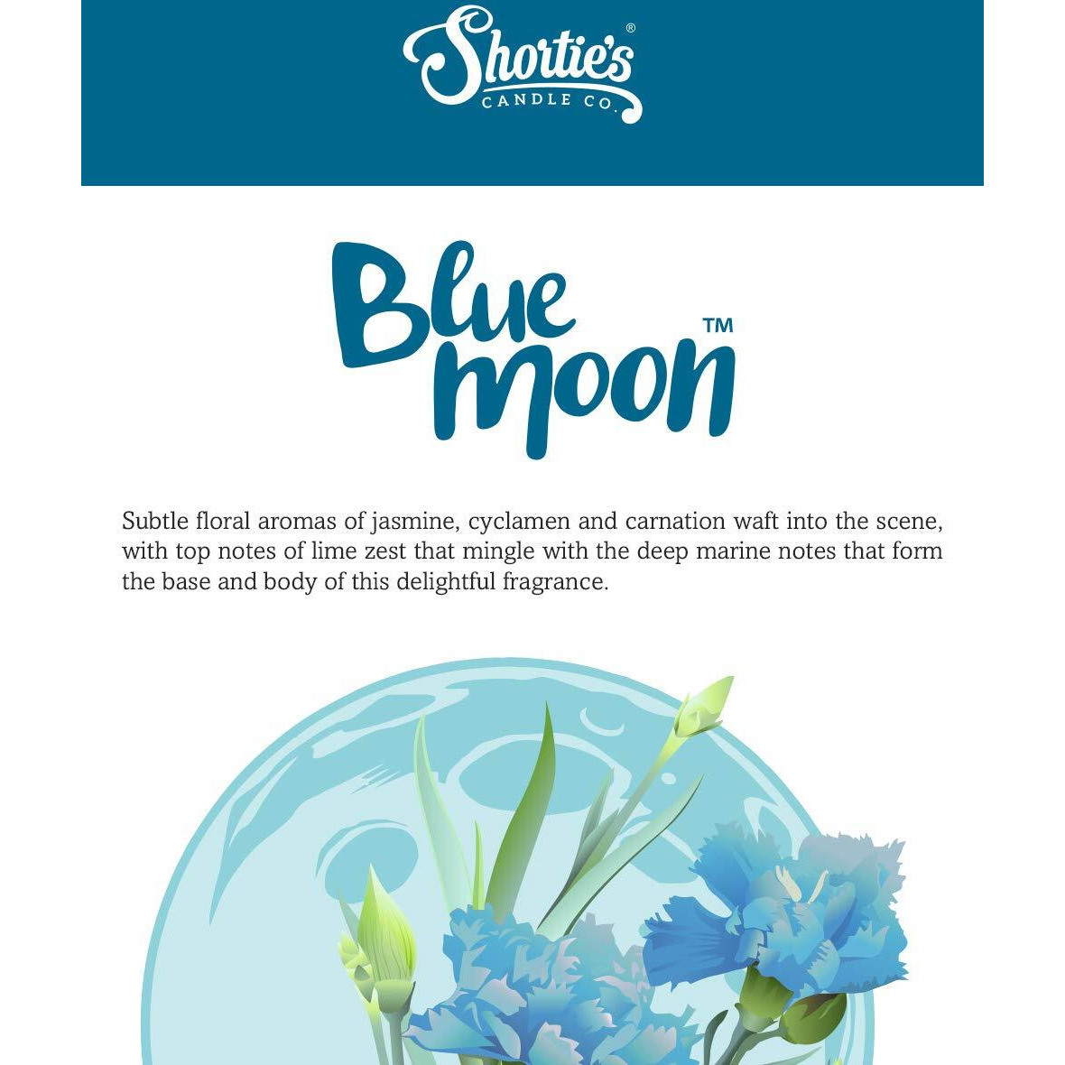Shortie's Candle Company Blue Moon Wax Melts Bulk Pack - Formula 117-4 Highly Scented 3 Oz. Bars (12 Oz. Total) - Made With Natural Oils - Fresh & Clean Air Freshener Cubes Collection