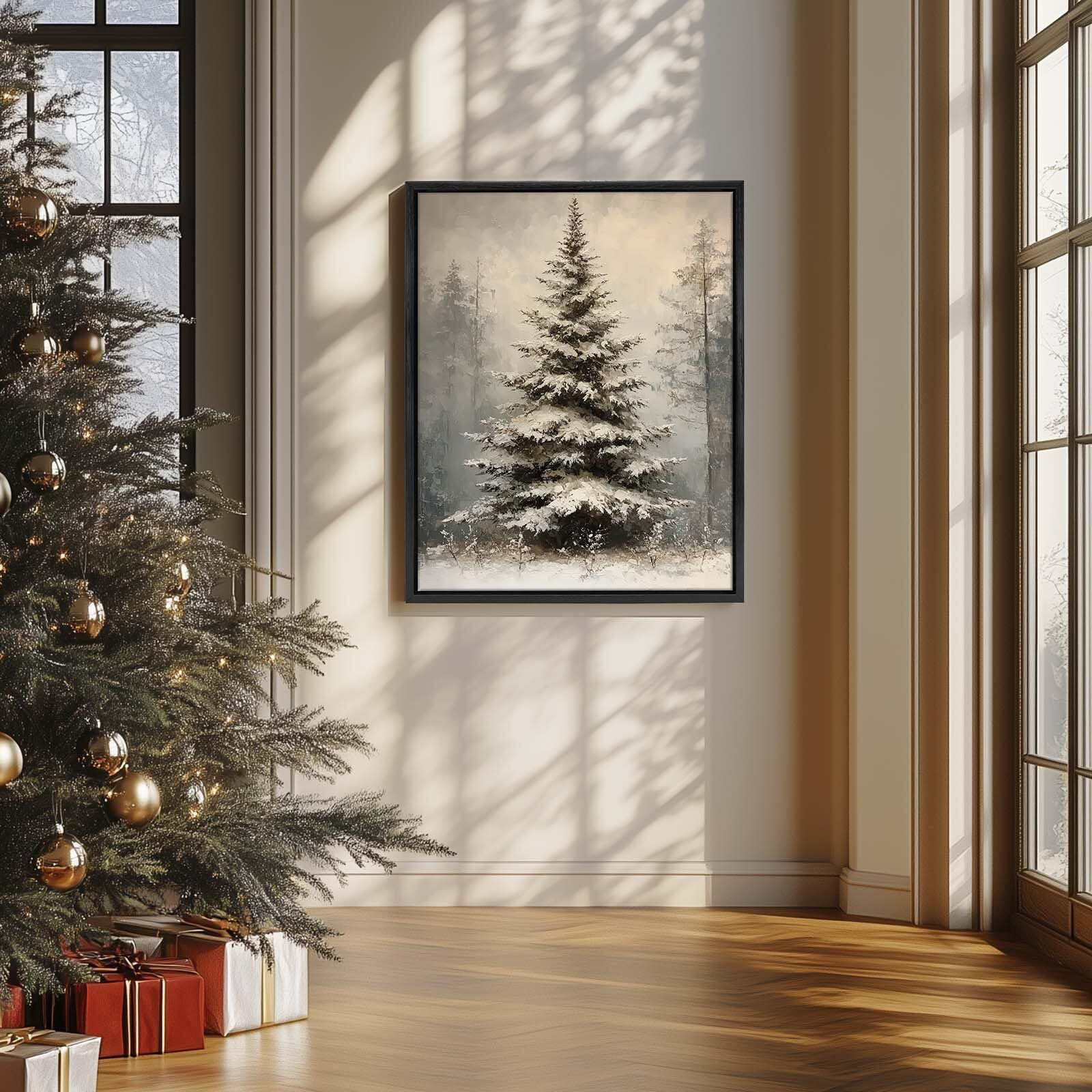 Canvas Floater Frame For 1    To 1 1/4    Deep Gallery-Wrapped Canvas, Modern Wood-Look Floating Frame For Finished Wall Art, Oil Paintings For Gallery Bedroom Studio, Made In Usa(Black,12X18Inch)