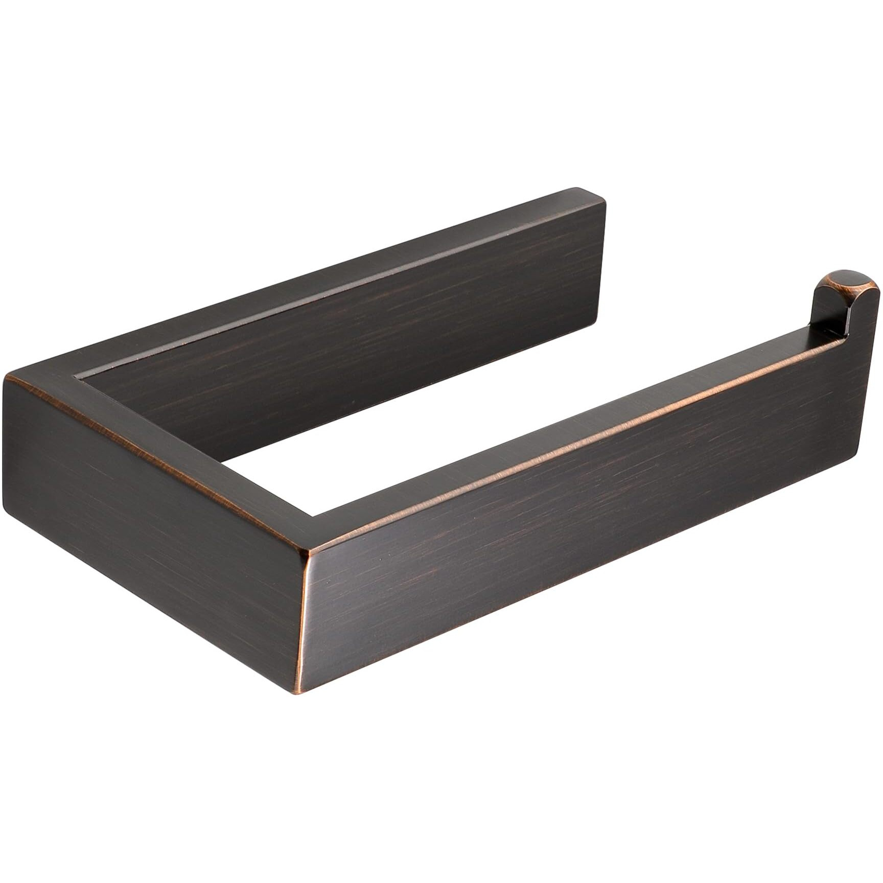 Sayayo Oil Rubbed Bronze Toilet Paper Holder Wall Mount, Brushed Bronze Toilet Tissue Holder For Bathroom Tp Holder Square, Sus304 Stainless Steel 6 Inch