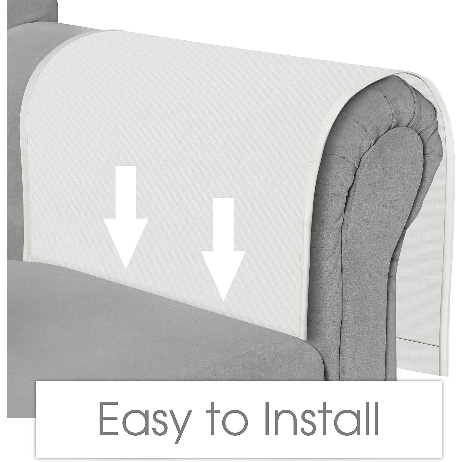 Joywell Remote Holder For Recliner Armchair Caddy Couch Armrest Non Slip Sofa Arm Chair Caddie With 6 Pocket For Magazine, Tablet, Phone, Ipad, Think Linen, Off White