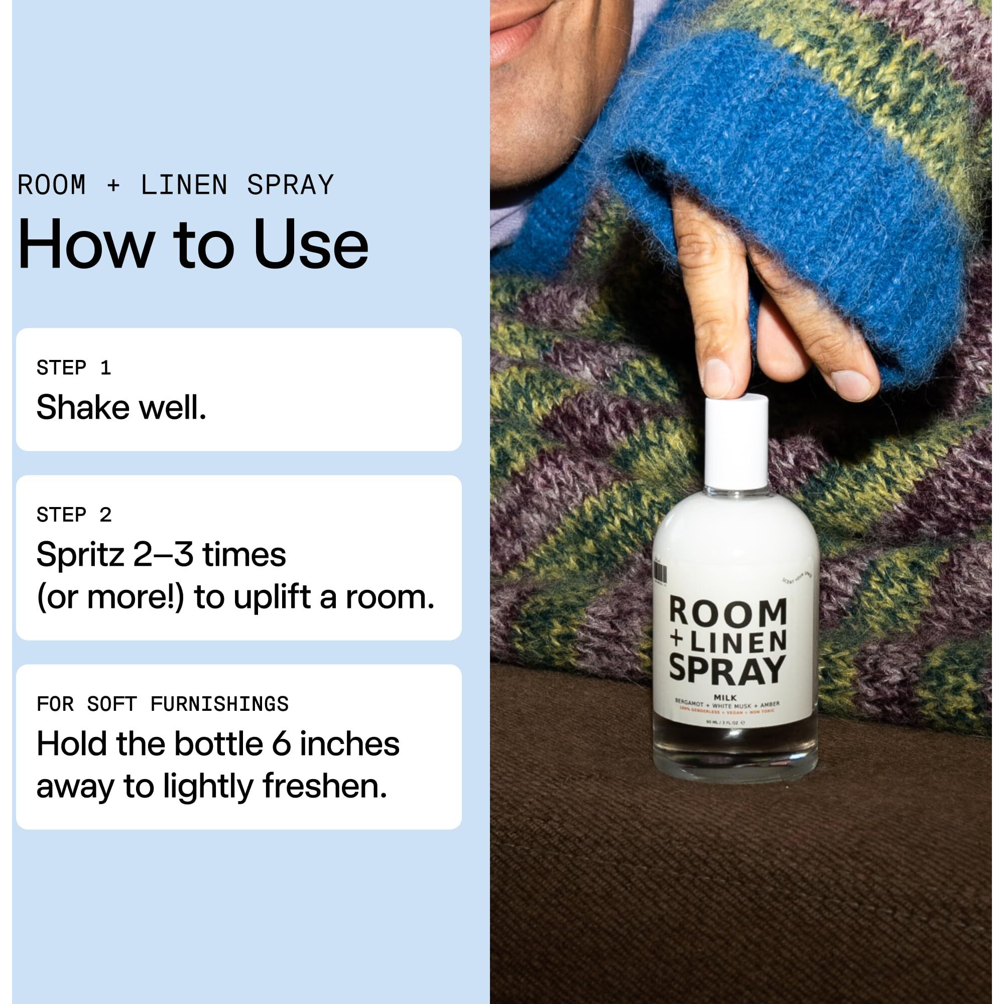 Dedcool Room + Linen Spray (Xtra Milk, 3.5 Fl Oz | 103 Ml) Luxurious Fragrance, Natural Linen Spray For Bedding, Laundry, Fabric Freshener, Clean, Non-Toxic, Infused With Essential Oils