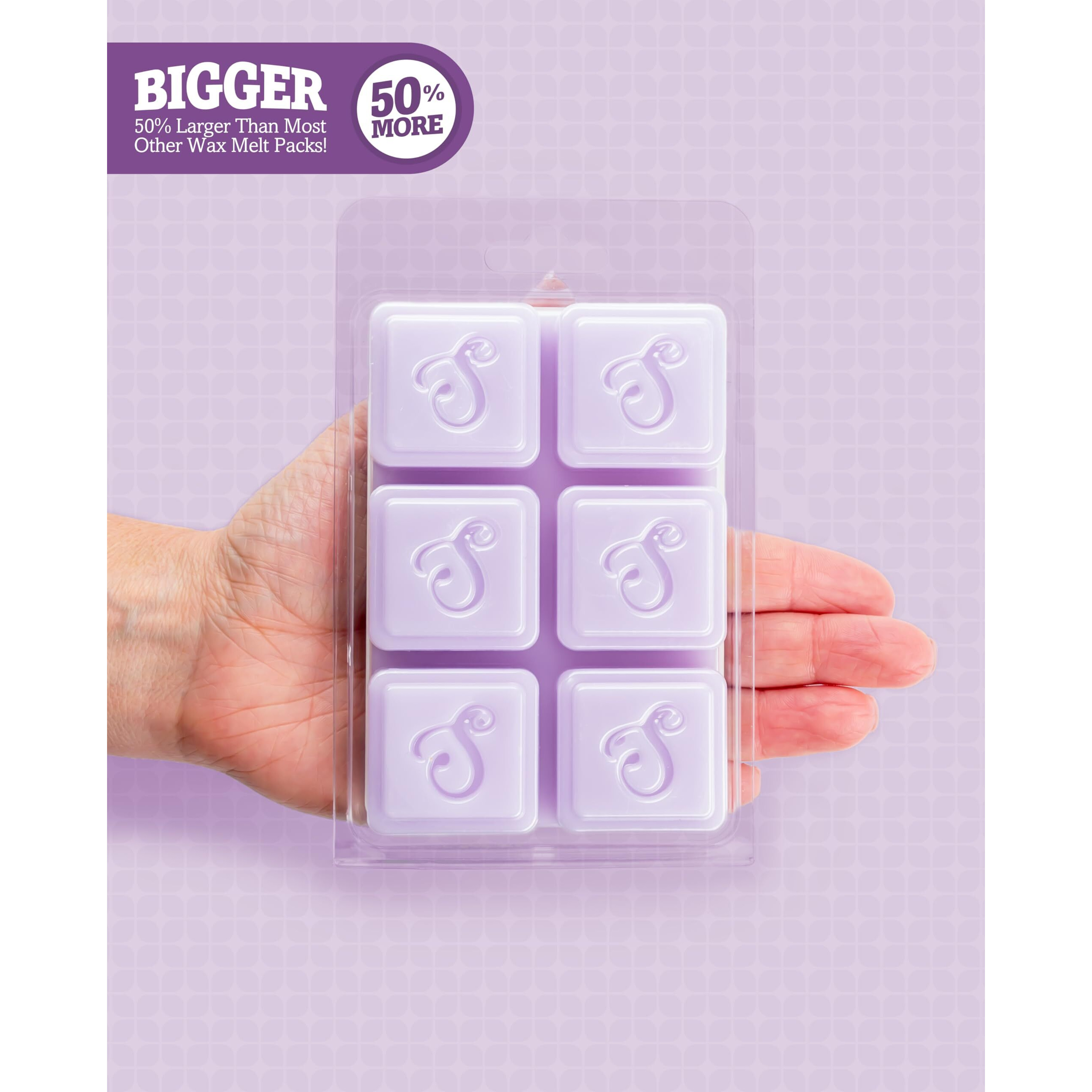 Pure English Lavender Wax Melts Multi Pack - Formula 117 - 2 Highly Scented 3 Oz. Bars (6 Oz. Total) - Made With Essential & Natural Oils - Flower & Floral Air Freshener Cubes Collection