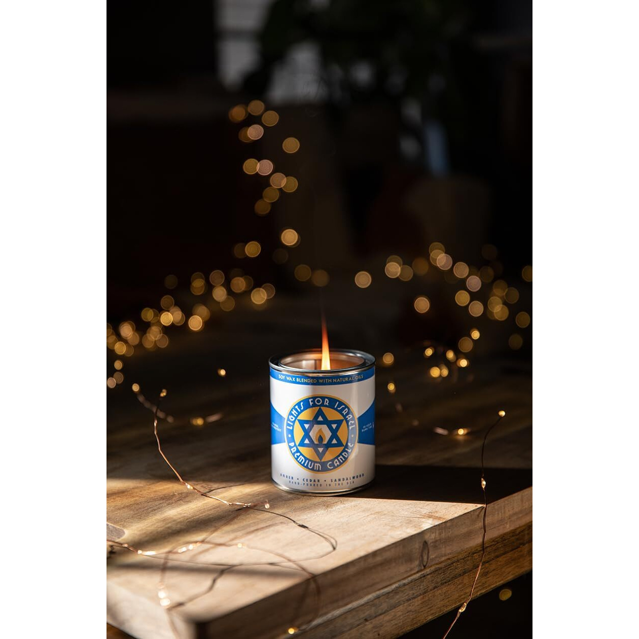Long-Burning, One-Pint Premium Candles For Men | Vintage Inspired Oil Can Design | Soy Wax, Vegan Friendly, Made In The Usa | Fury Bros. | Classically Cool (Lights For Israel)