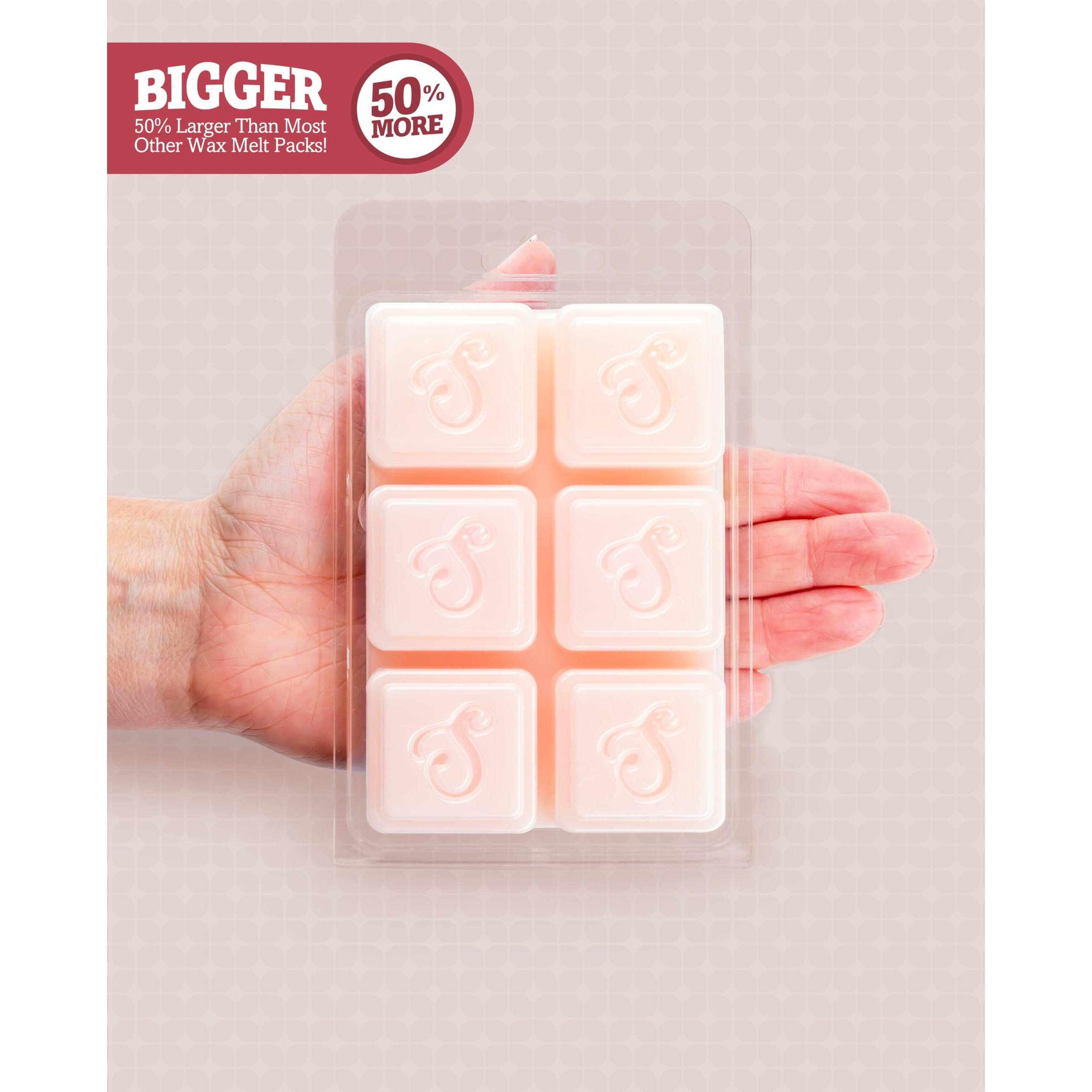 Shortie's Candle Company Pure Carnation Wax Melts Multi Pack - 2 Highly Scented 3 Oz. Bars (6 Oz. Total) - Made With Essential & Natural Oils - Flower & Floral Air Freshener Cubes Collection