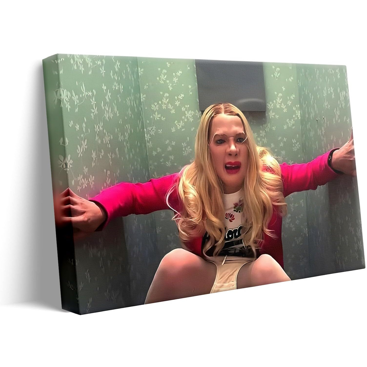 B.B.F Make Funny Framed Canvas Wall Art Bathroom Decor Black Humorous Comedy Movies Poster White Chicks Oil Painting Modern Artwork For Living Room Dorm Wall Home Decoration (20X24Inch)