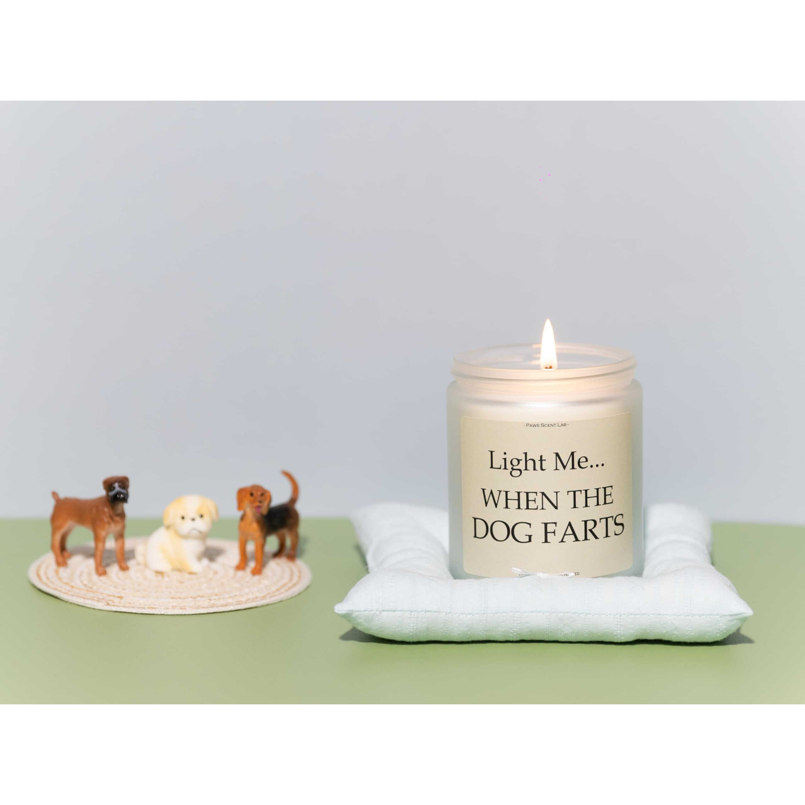 Light Me When The Dog Farts Candle, Gifts For Doggy Lovers, Dog Farts Candle, Pooch Mom Gifts For Women - Lavender & Eucalyptus, Crafted By Natural Soy Wax & Natural Essential Oils, 7Oz