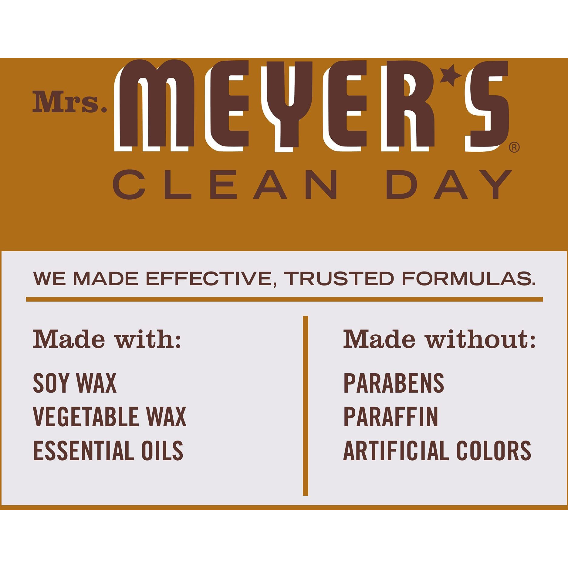 Mrs. Meyer's Clean Day Soy Aromatherapy Candle, 35 Hour Burn Time, Made With Soy Wax And Essential Oils, Acorn Spice, 7.2 Oz