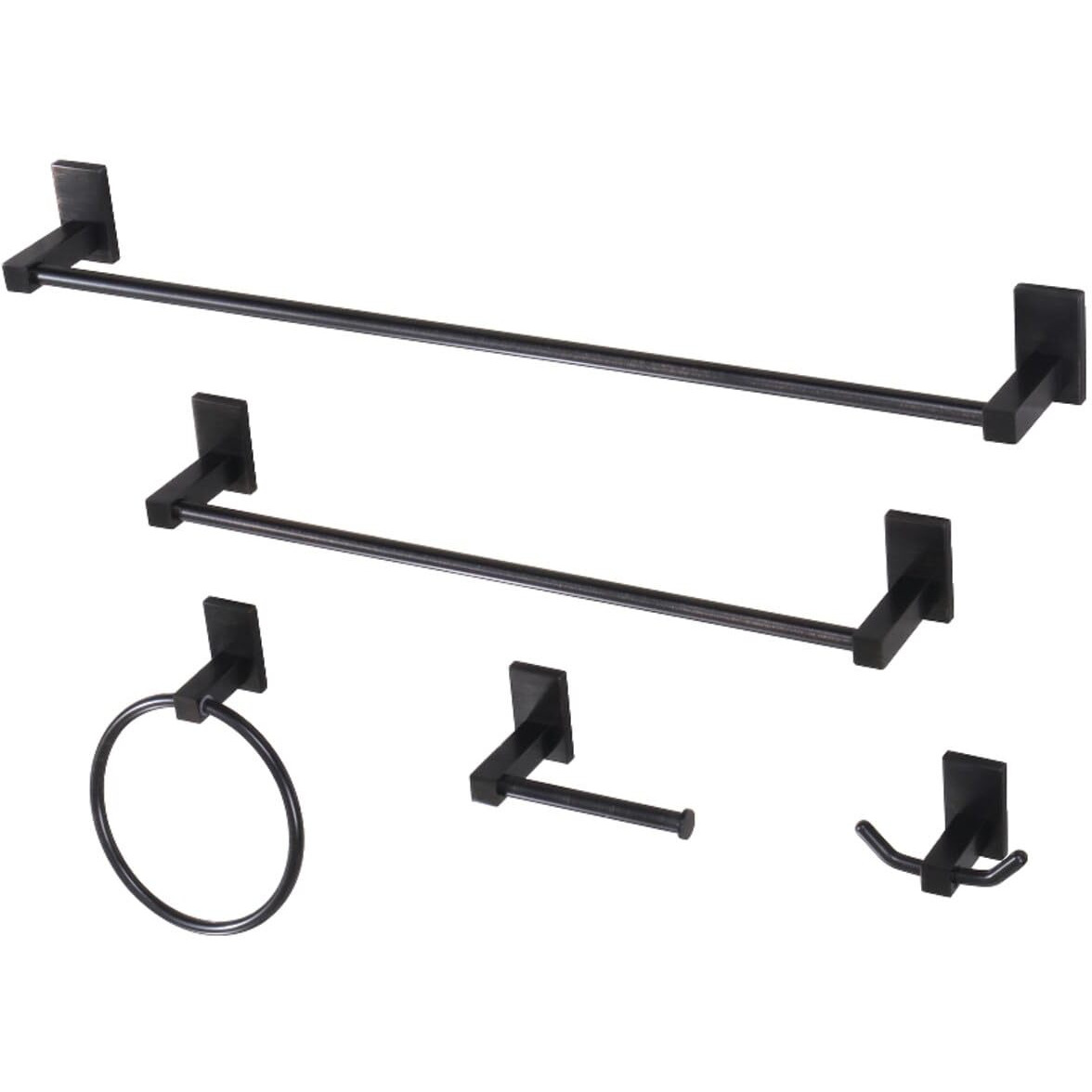 Kingston Brass Bahk8212478Orb Continental Bathroom Hardware Set, 24"" Length, Oil Rubbed Bronze