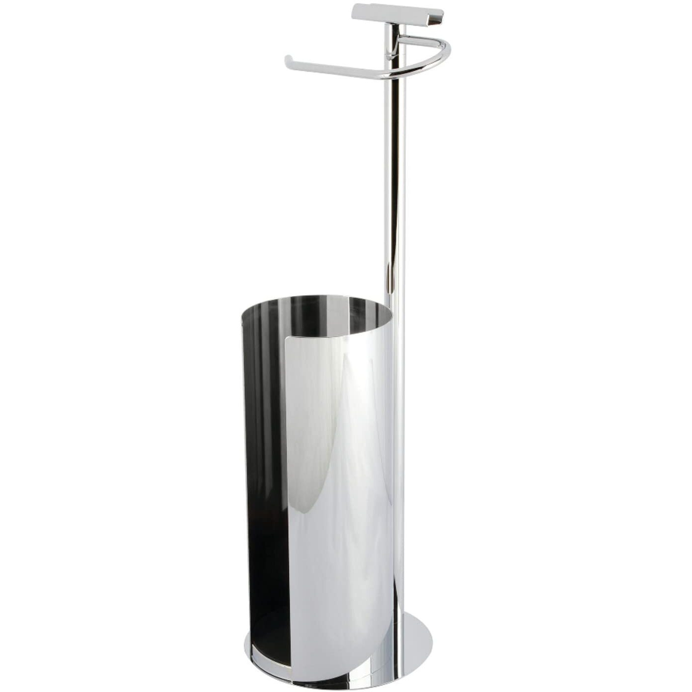 Kingston Brass Cc2031 Continental Freestanding Toilet Paper Holder With Roll Storage And Phone Stand, Polished Chrome