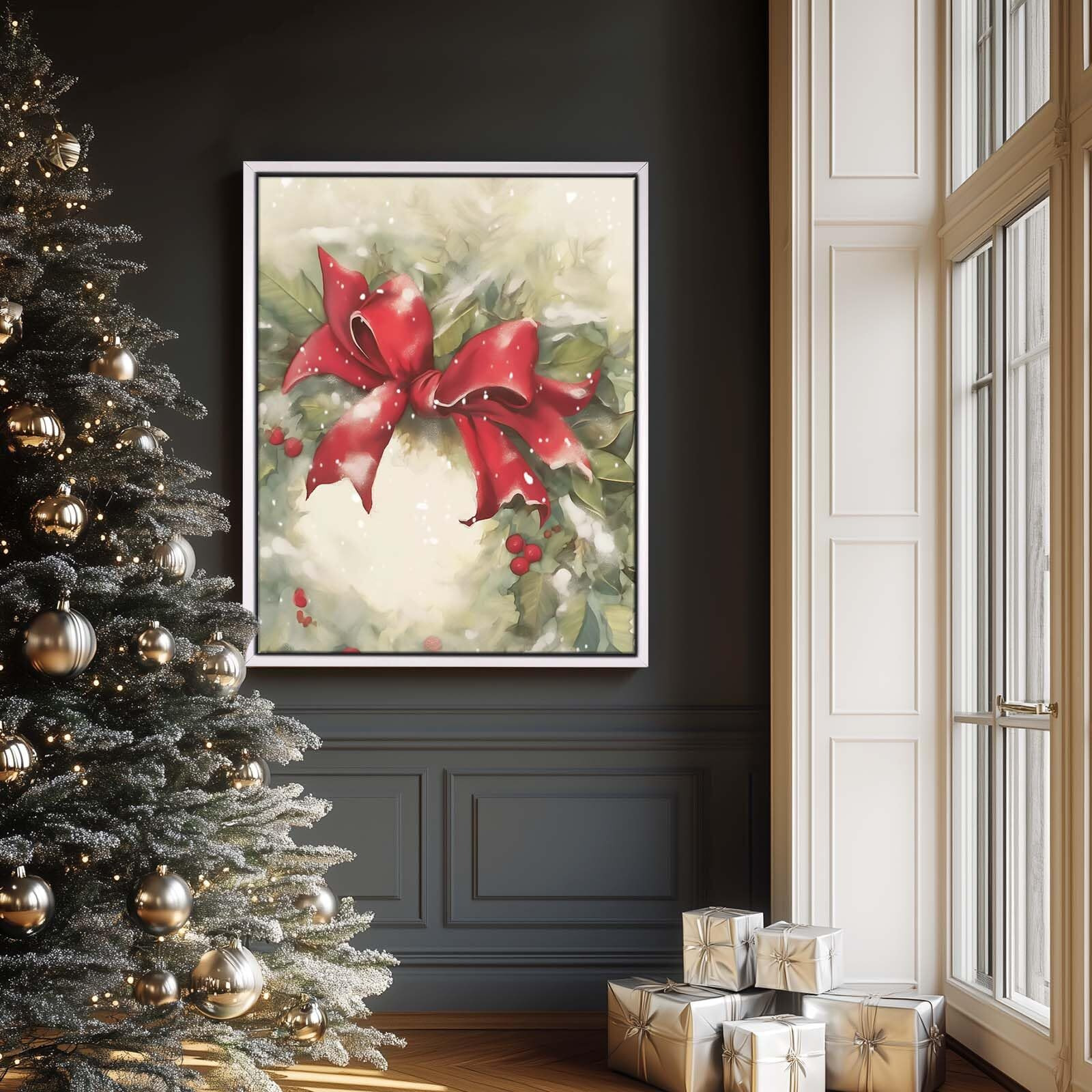 Canvas Floater Frame For 1    To 1 1/4    Deep Gallery-Wrapped Canvas, Modern Wood-Look Floating Frame For Finished Wall Art, Oil Paintings For Gallery Bedroom Studio, Made In Usa(White,16X16Inch)